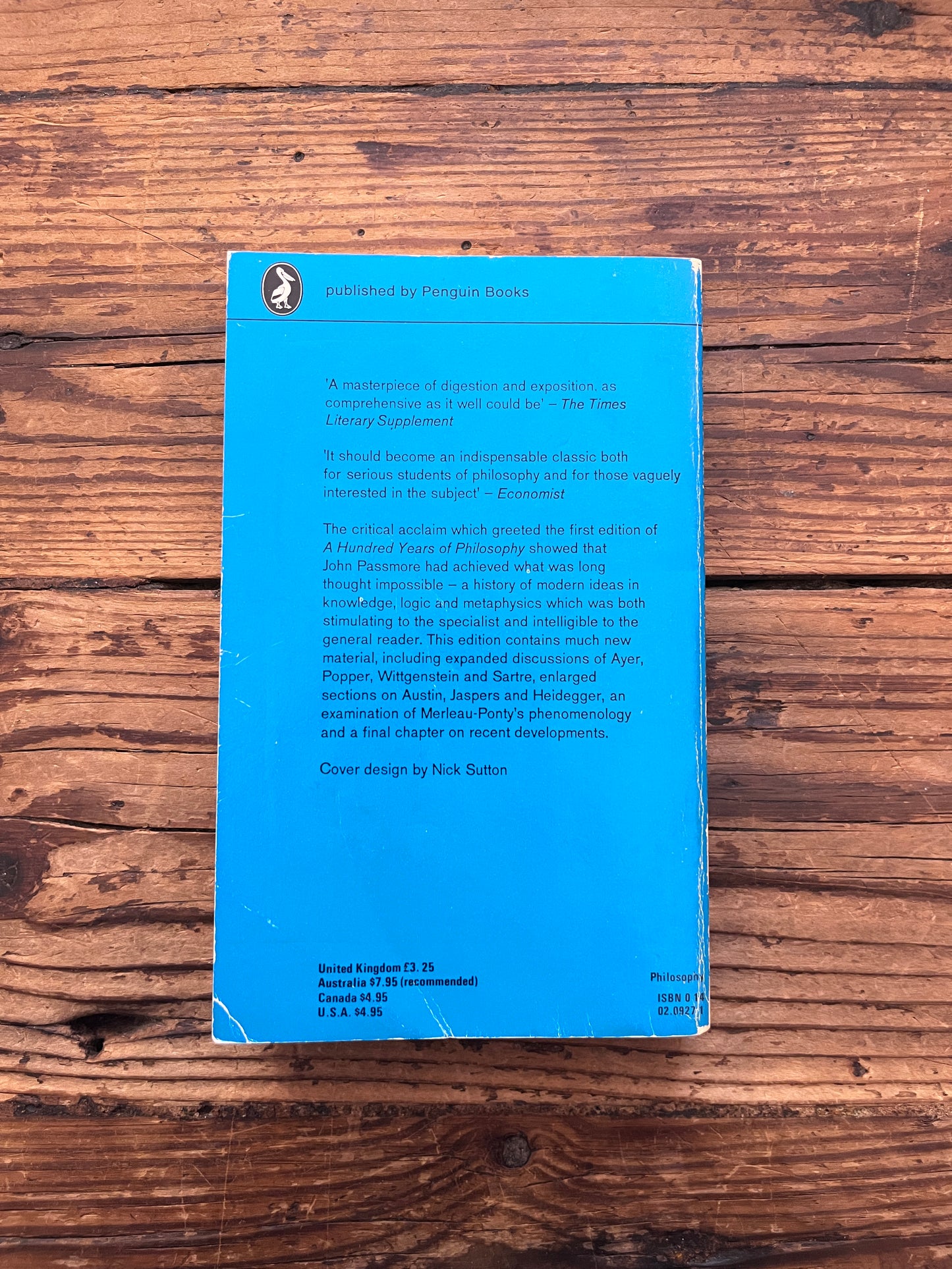A hundred years of Philosophy by John Passmore