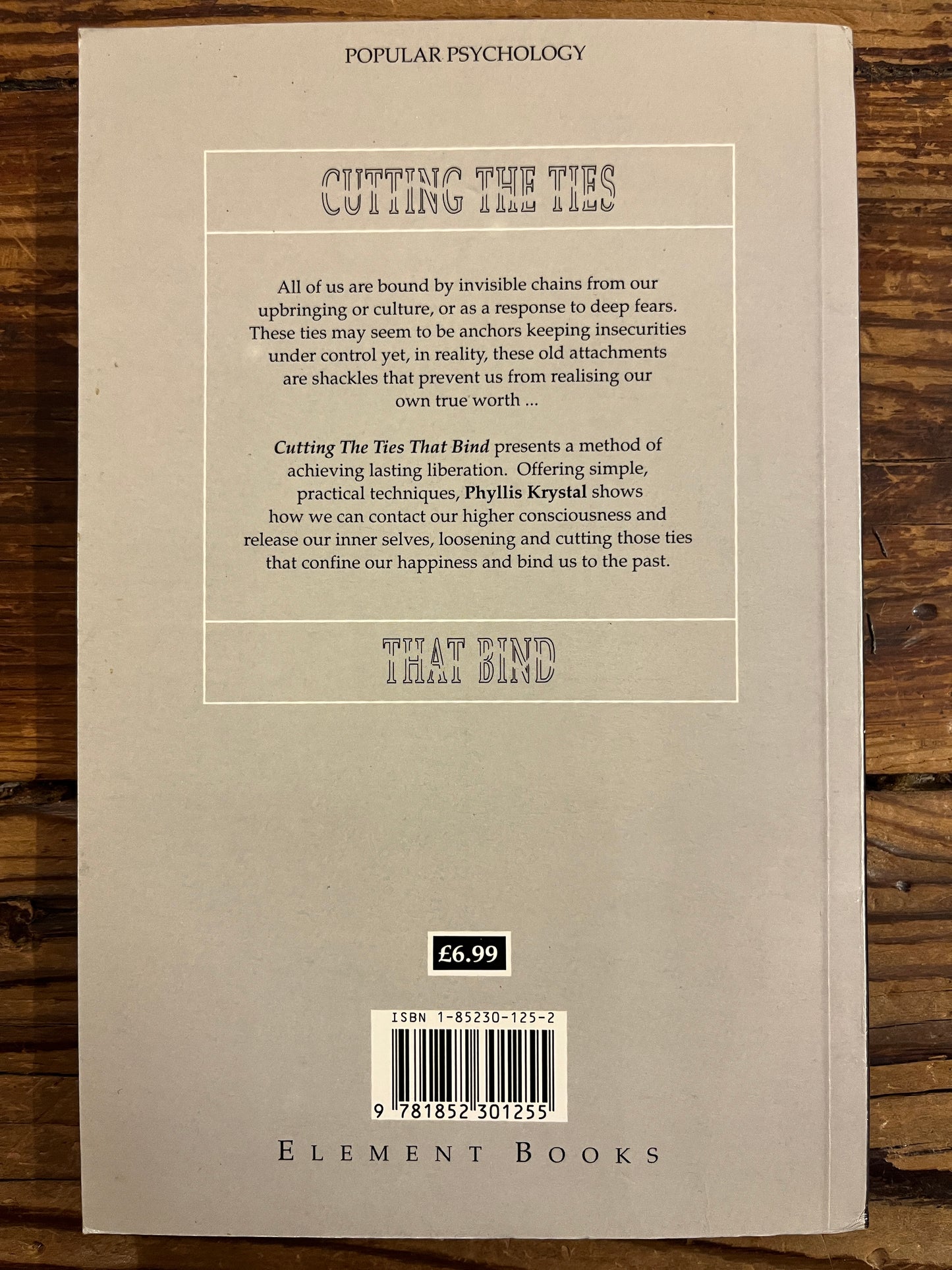 Cutting the ties that bind, Phyllis Krystal