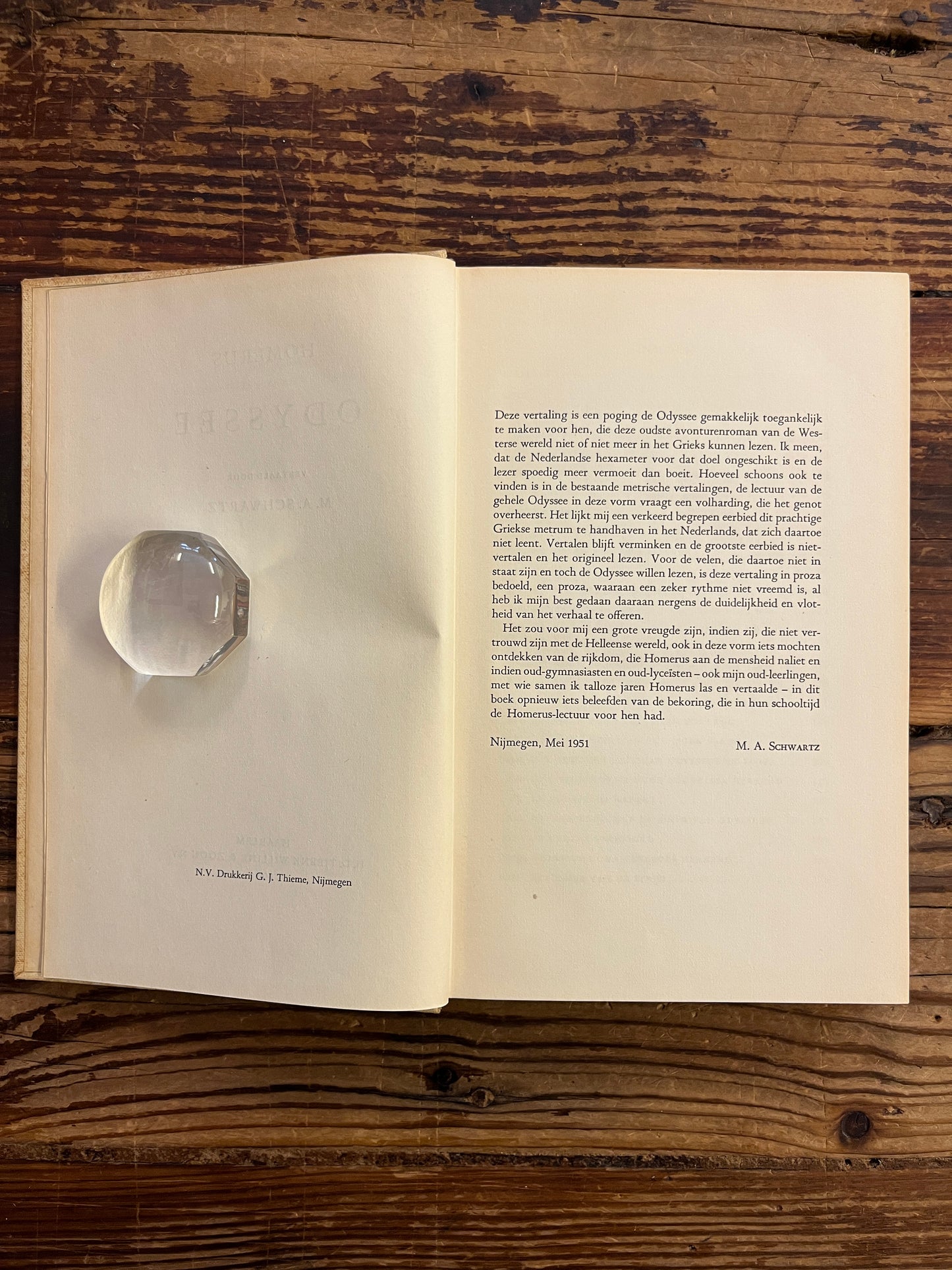 Odyssee, Homerus, vertaald door M.A. Schwartz