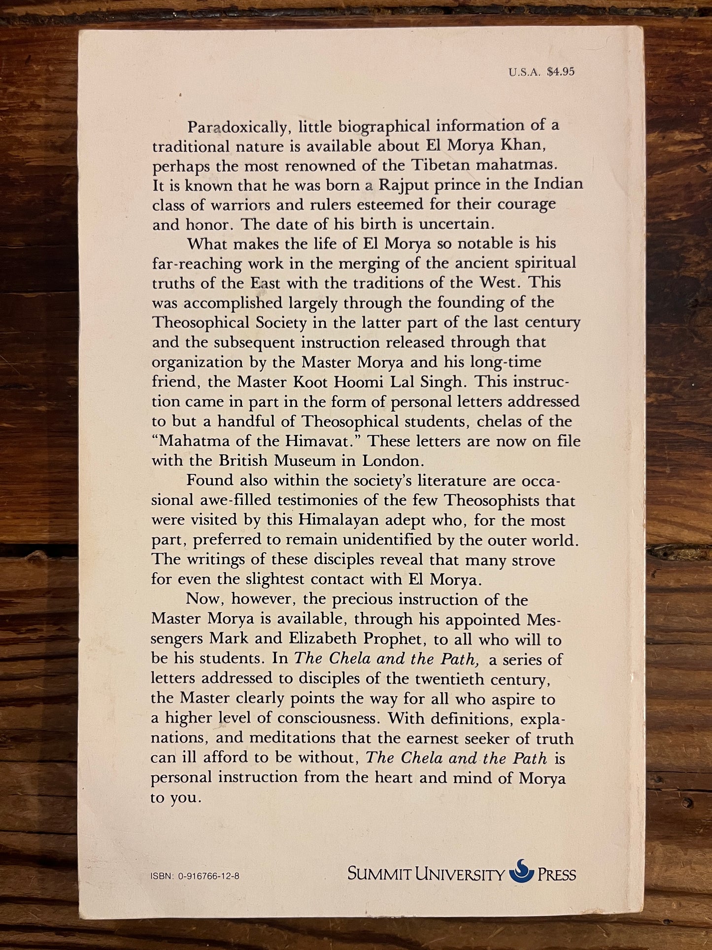 The Chela and the Path, meeting the challenge of life in the Twentieth Century, Ascended Master El Morya