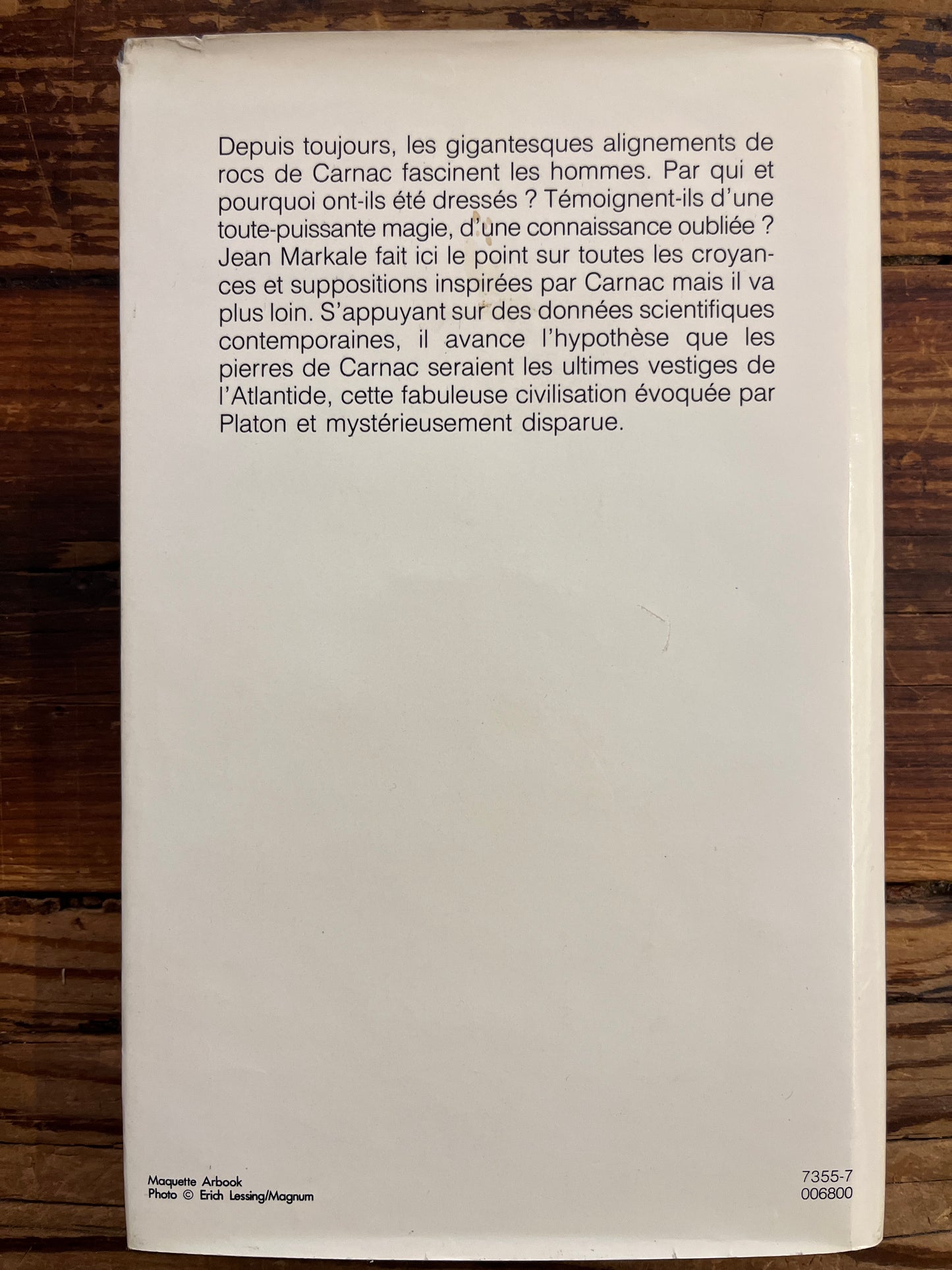Carnac et l’énigme de l’Atlantide, Jean Markale