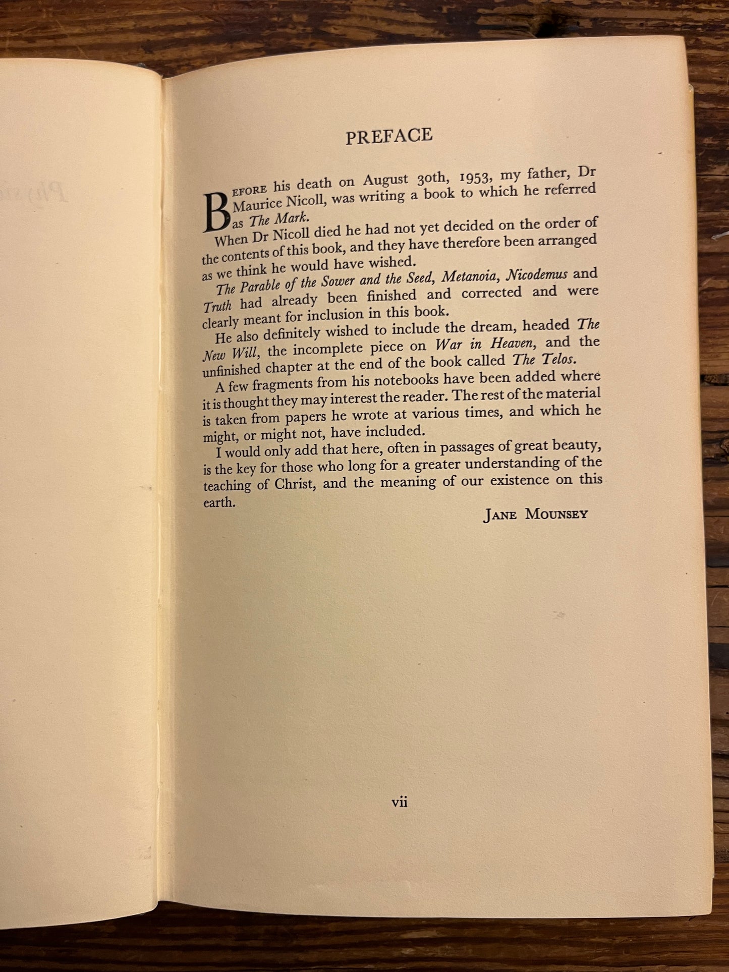 The Mark, Maurice Nicoll, First Edition, 2nd impression