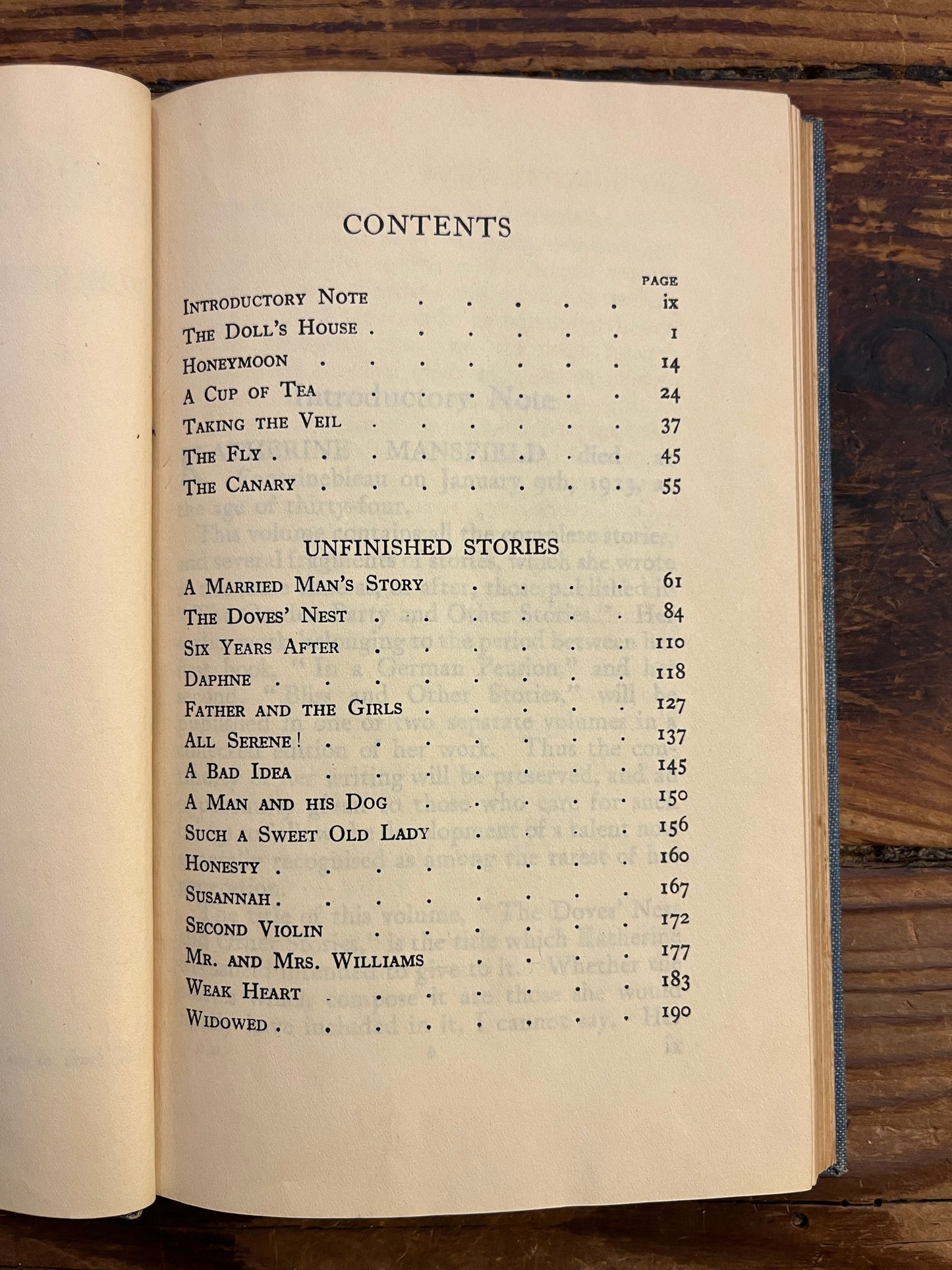 The Doves’ nest and other stories, Katherine Mansfield