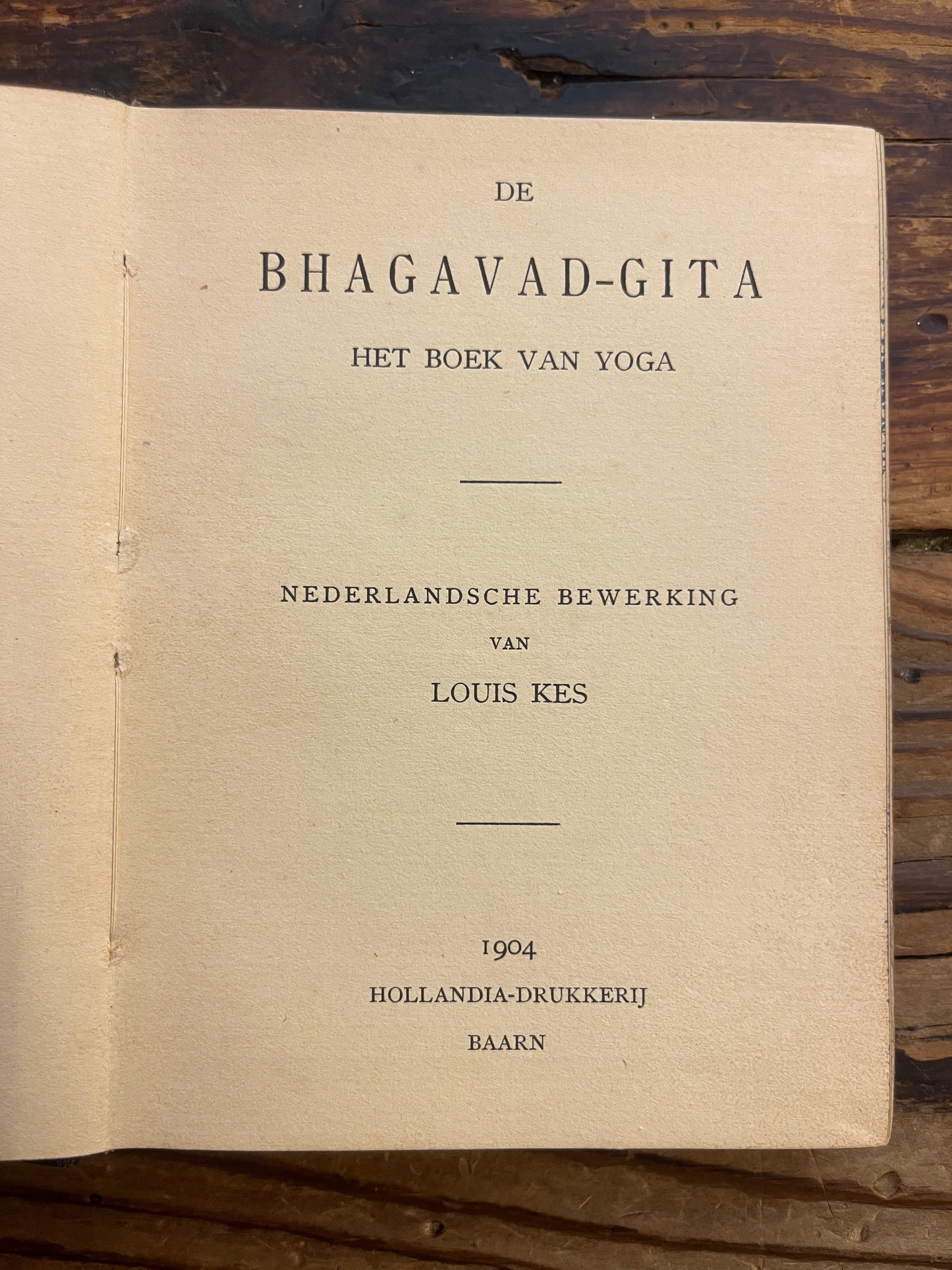 Bhagavad-Gita, het boek van Yoga, Nederlandse bewerking van Louis Kees, 1904