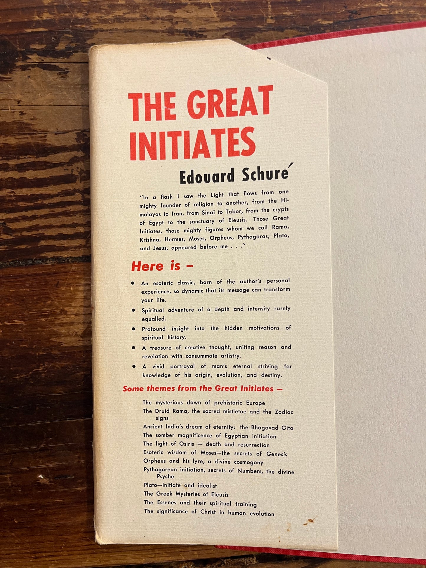 The Great Initiates, Edouard Schuré, 1st Edition