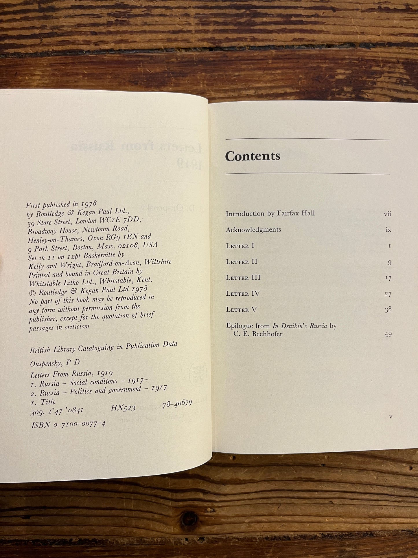 Letters from Russia, P.D. Ouspensky