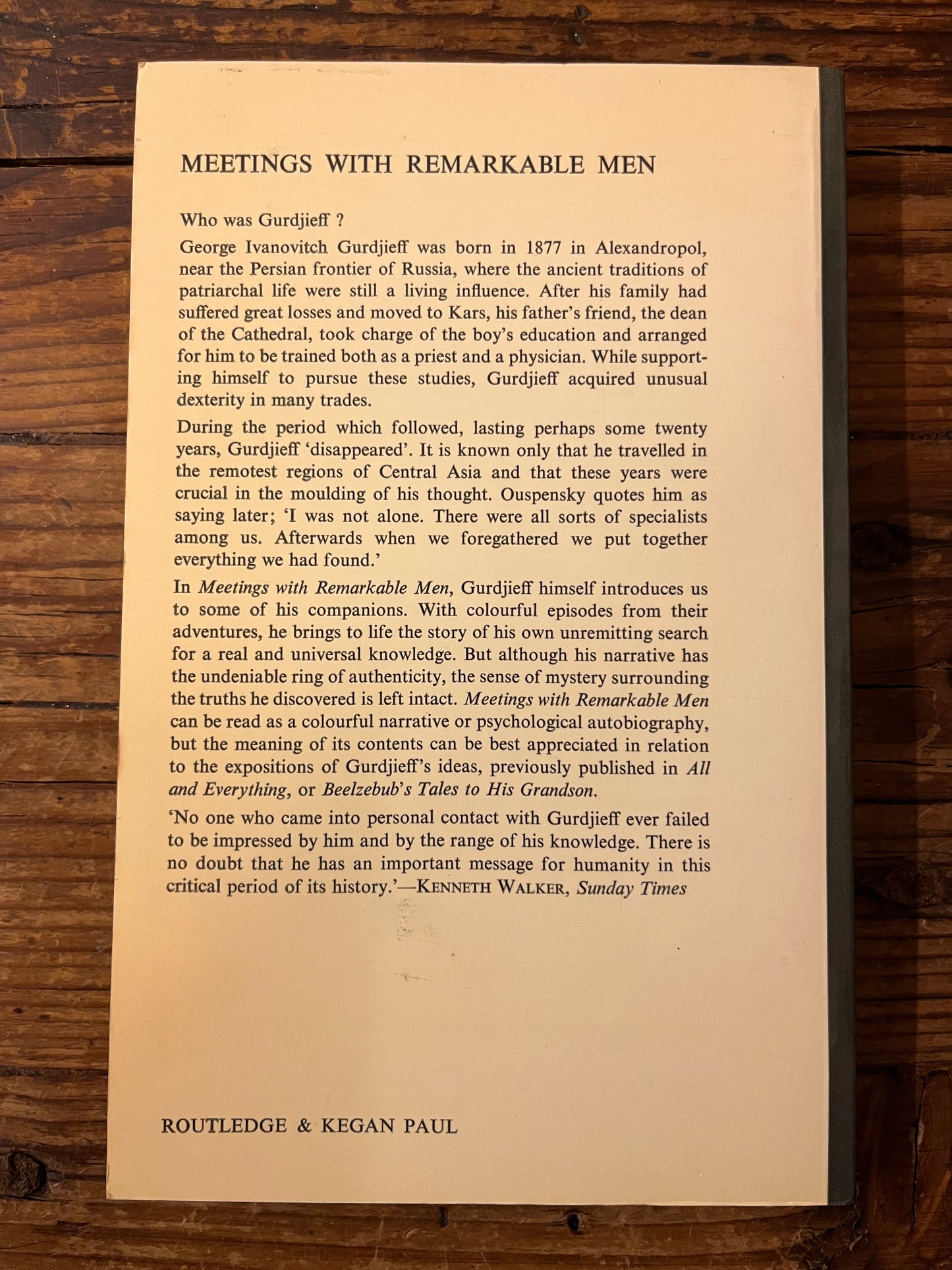 Meetings with Remarkable Men, G.I. Gurdjieff