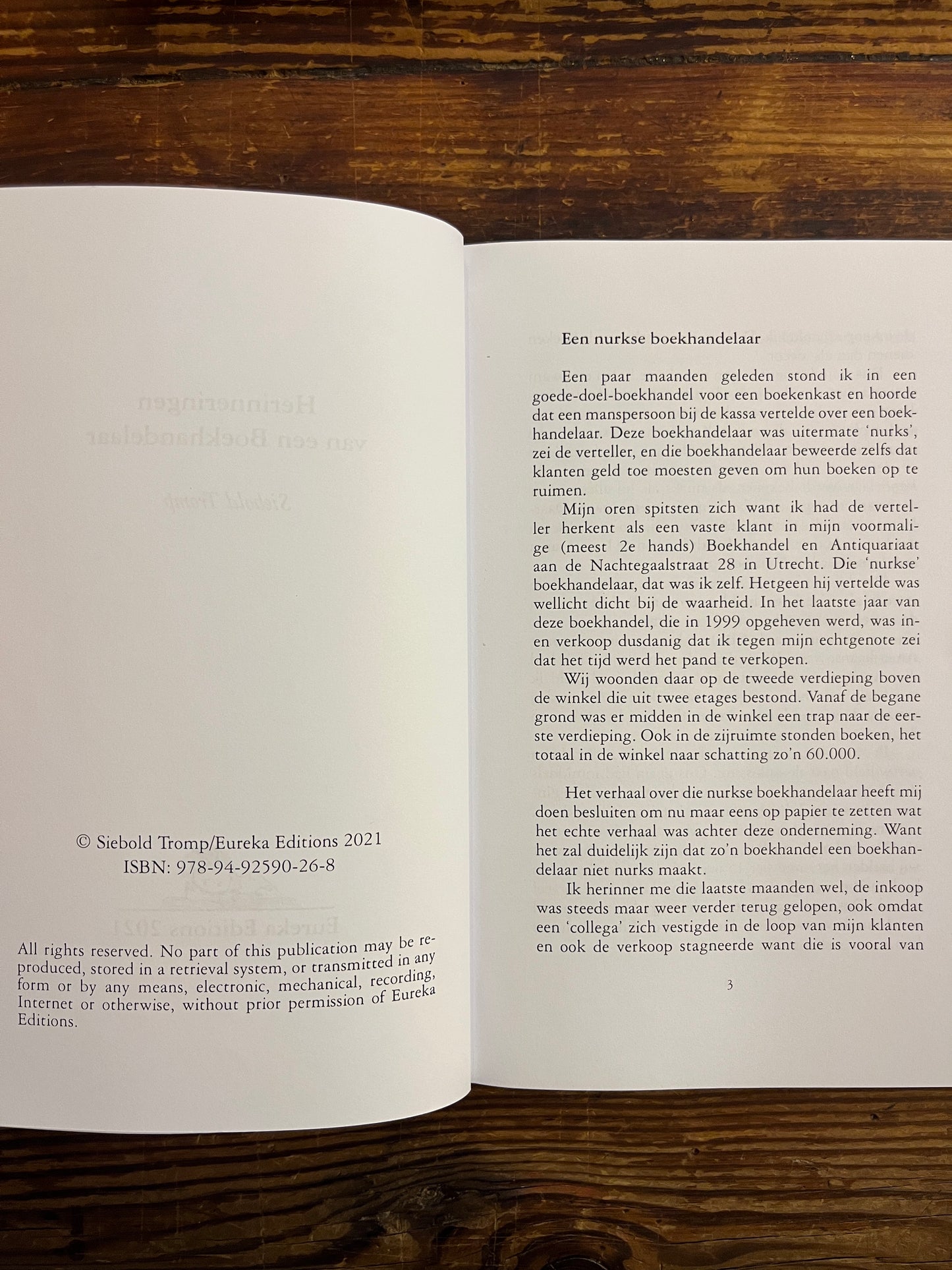 Herinneringen van een Boekhandelaar, Siebold Tromp