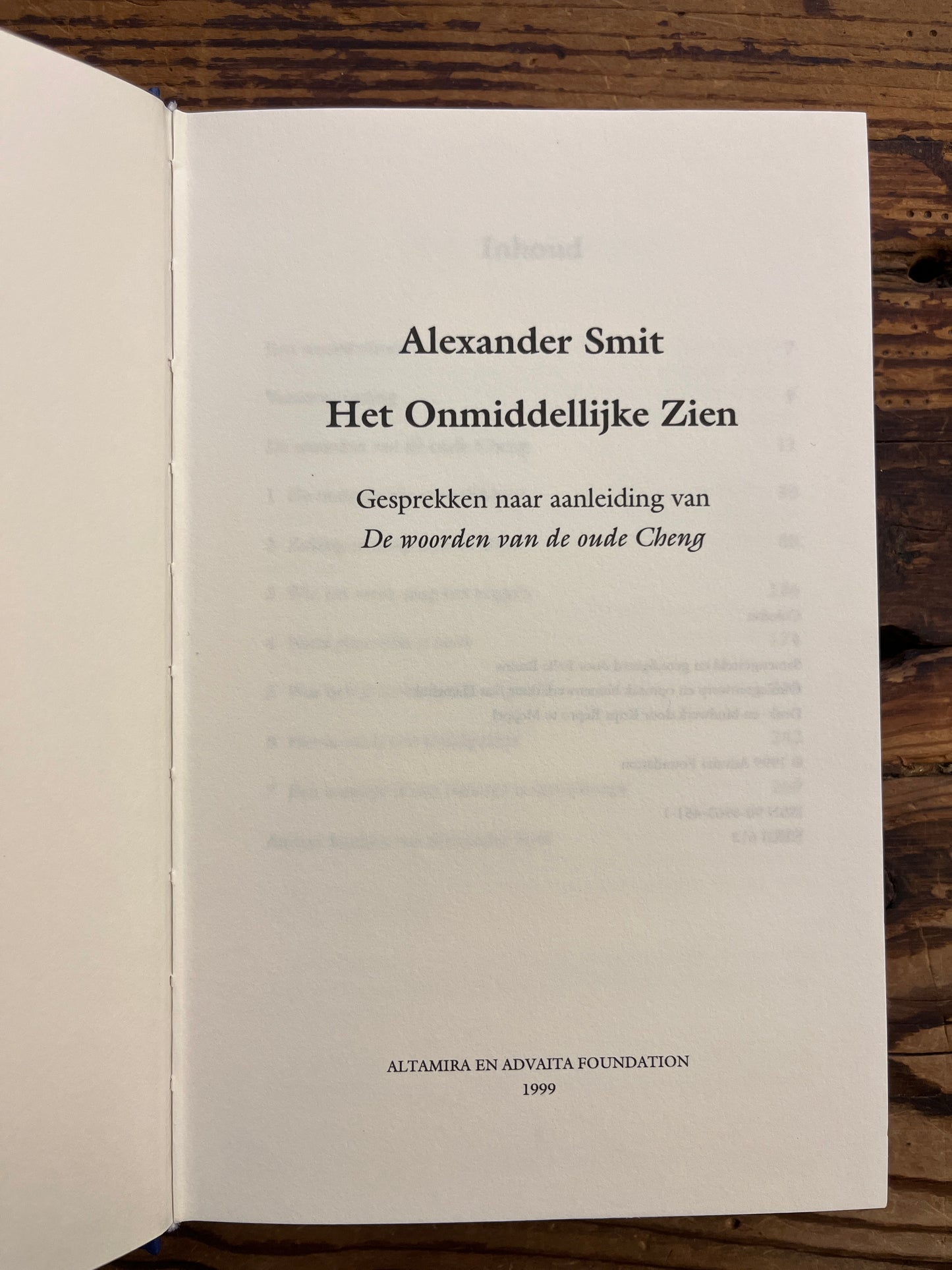 Het onmiddellijke zien, Alexander Smit