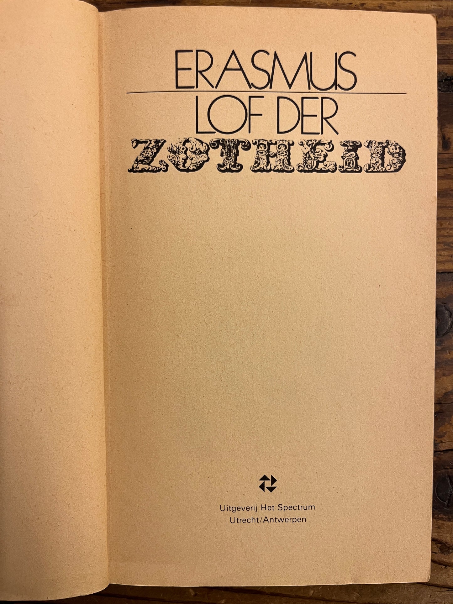 Lof der zotheid, Erasmus