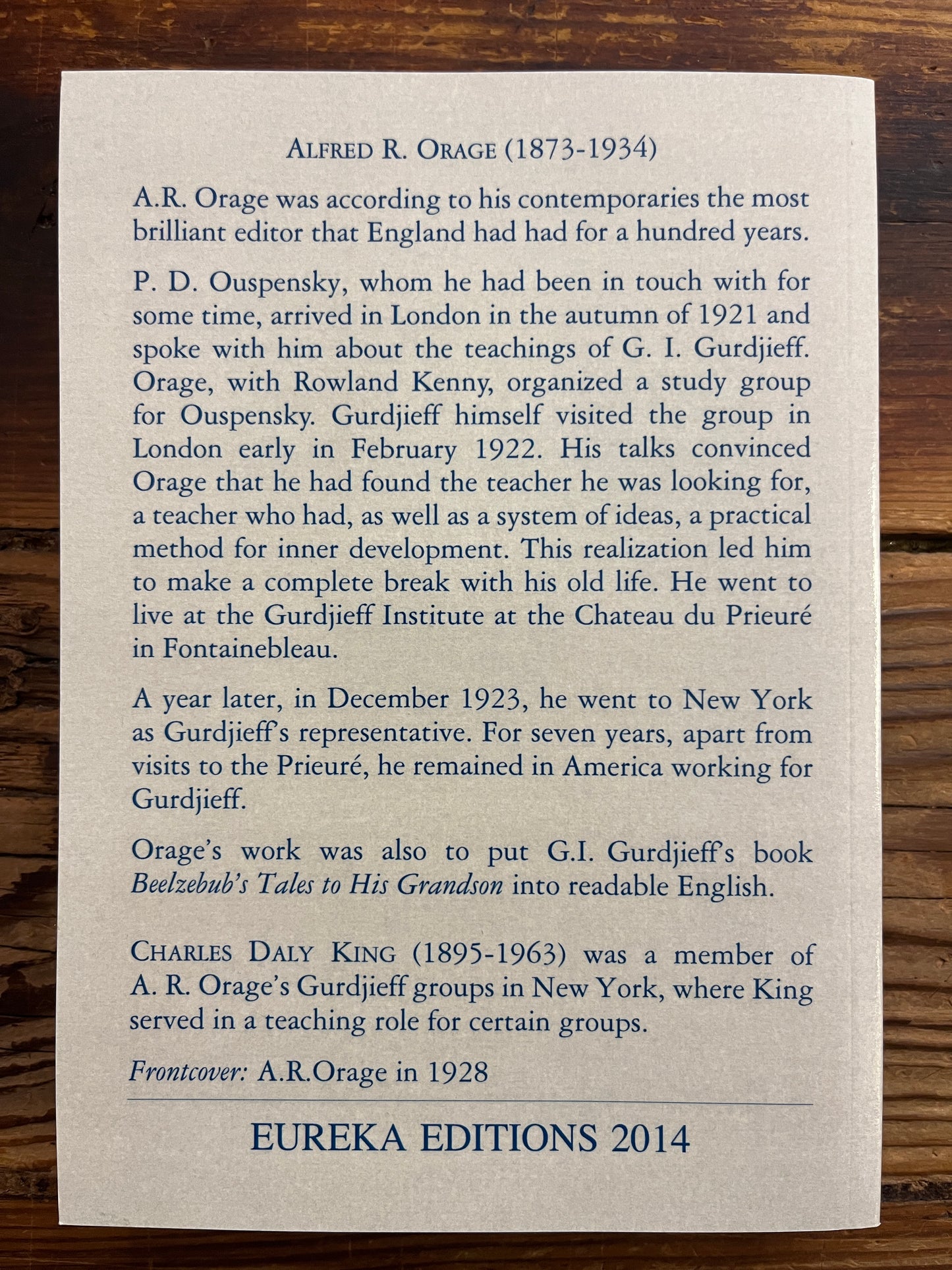 The Oragean Version, C. Daly King