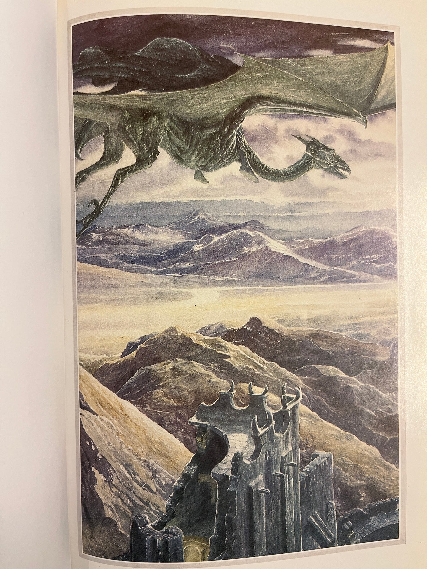 illustration par Alan Lee dans le livre 'le seingeur des Anneaux' par Tolkien
