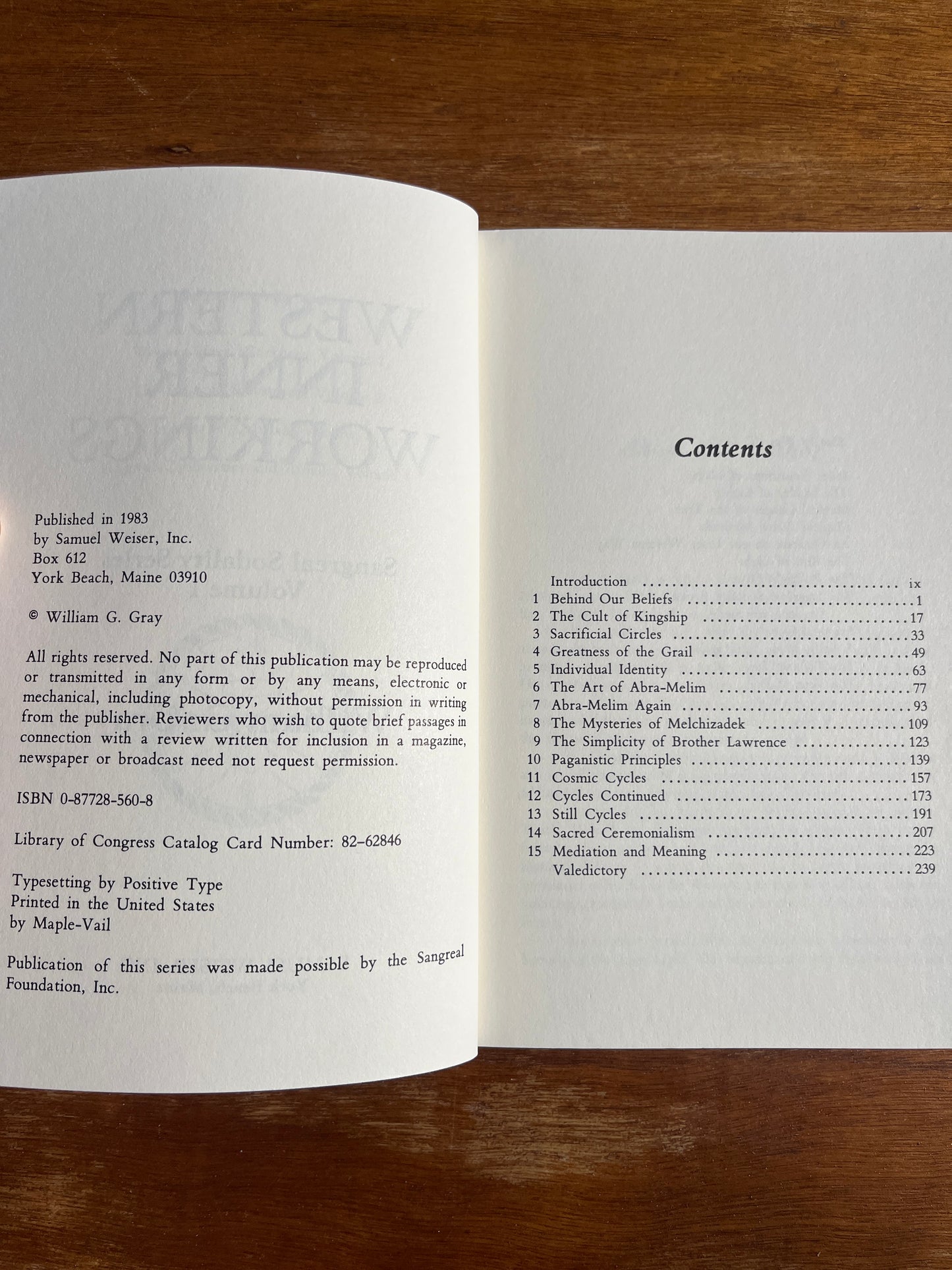 Western Inner Workings, William G. Gray