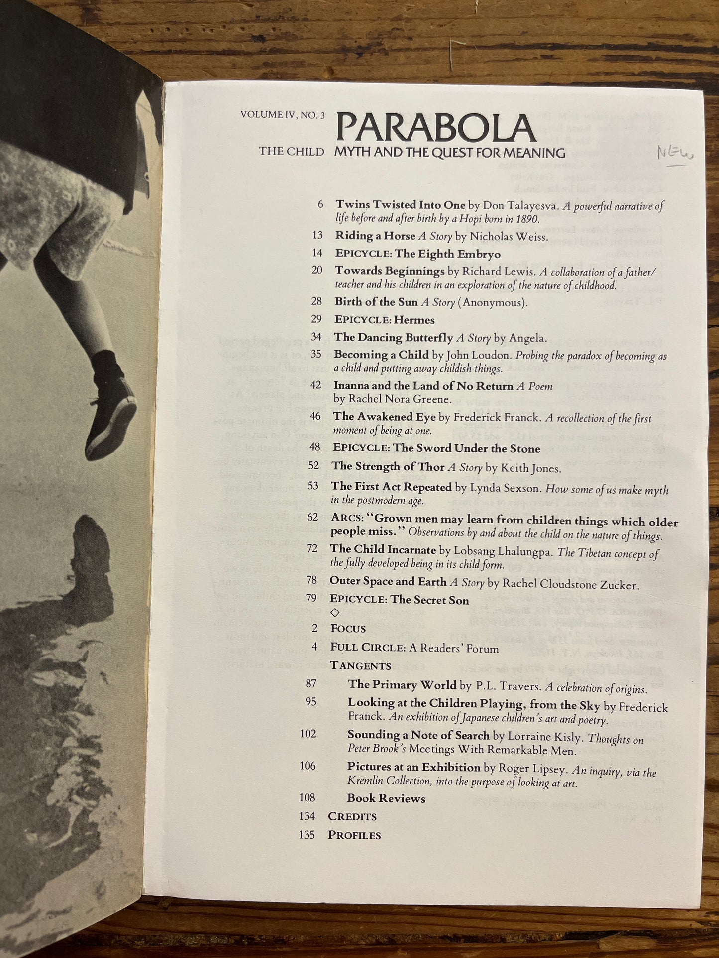 Parabola, The Child, Volume IV, Number 3