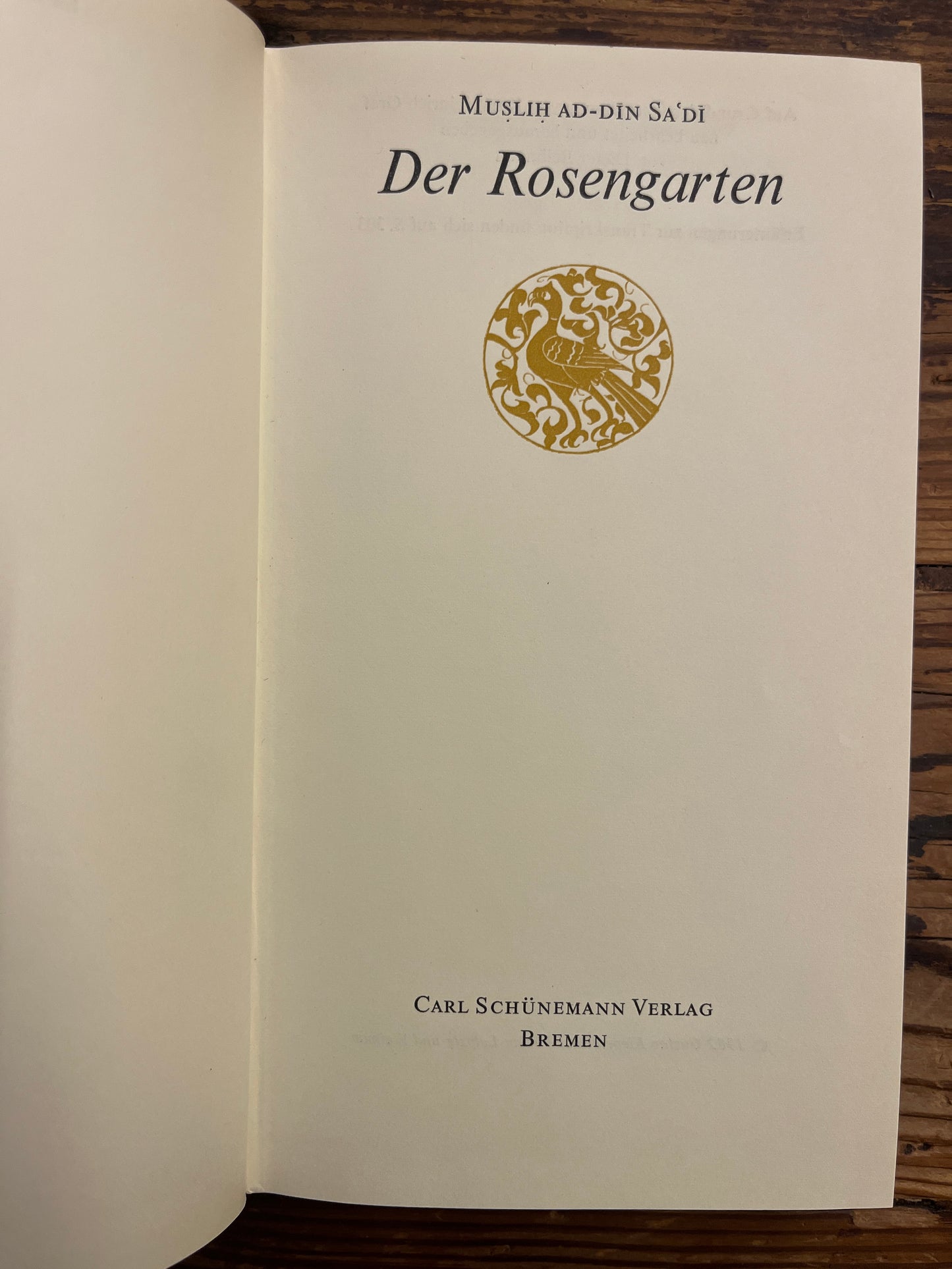 Der Rosen Garten, Muslih Ad-Din Sa’Di