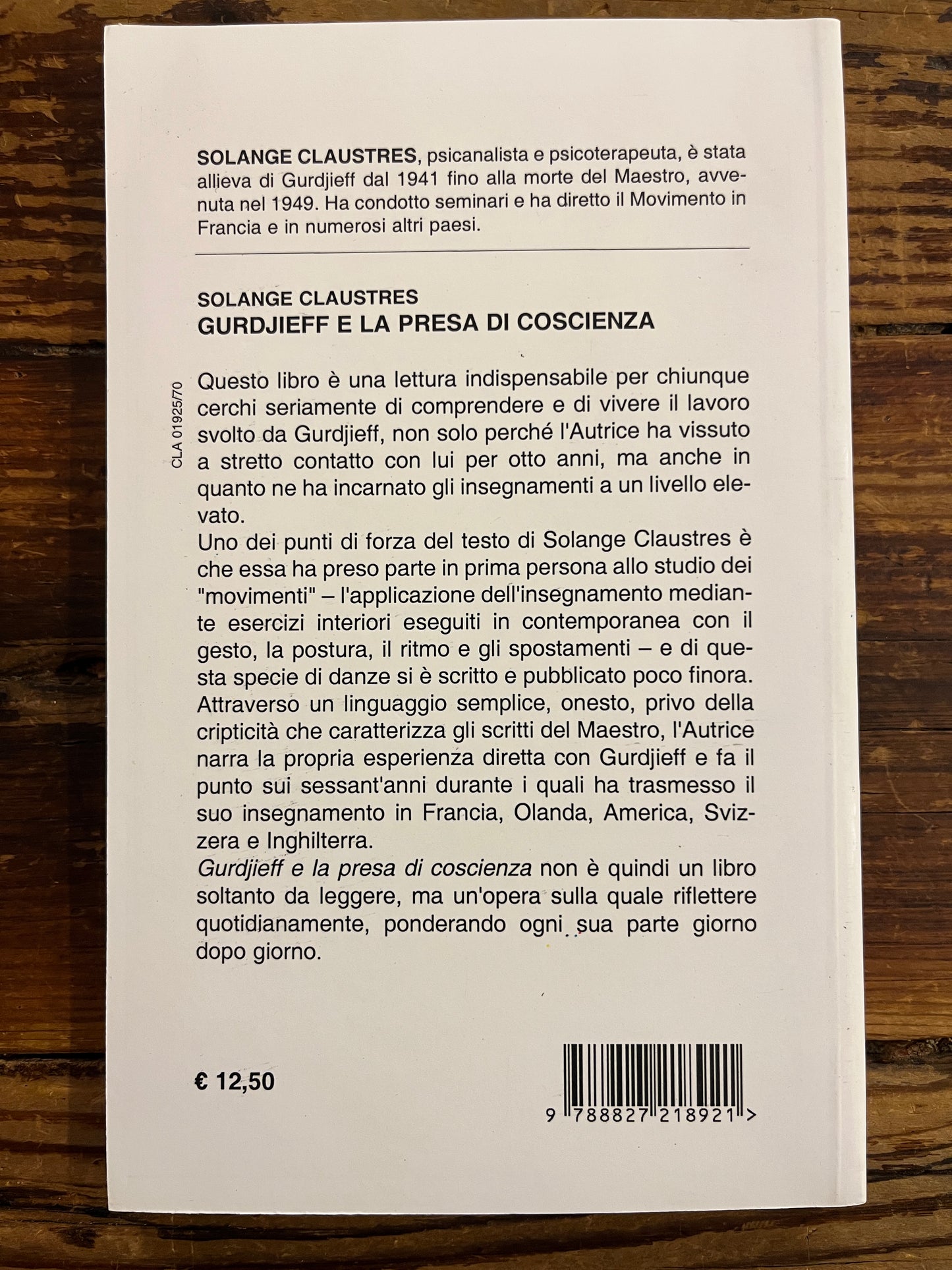G.I. Gurdjieff e la presa di coscienza, Solange Claustres