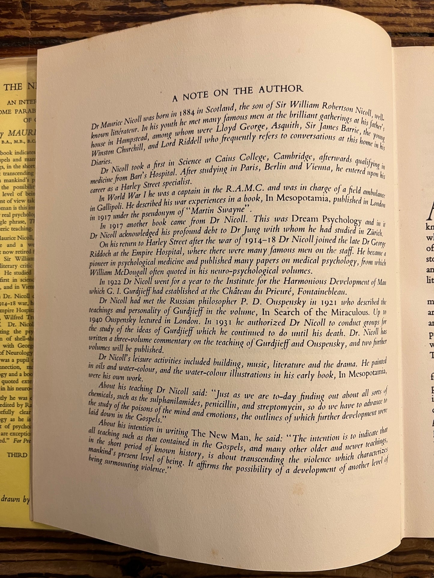 The New Man, Maurice Nicoll, First Edition, 3rd impression