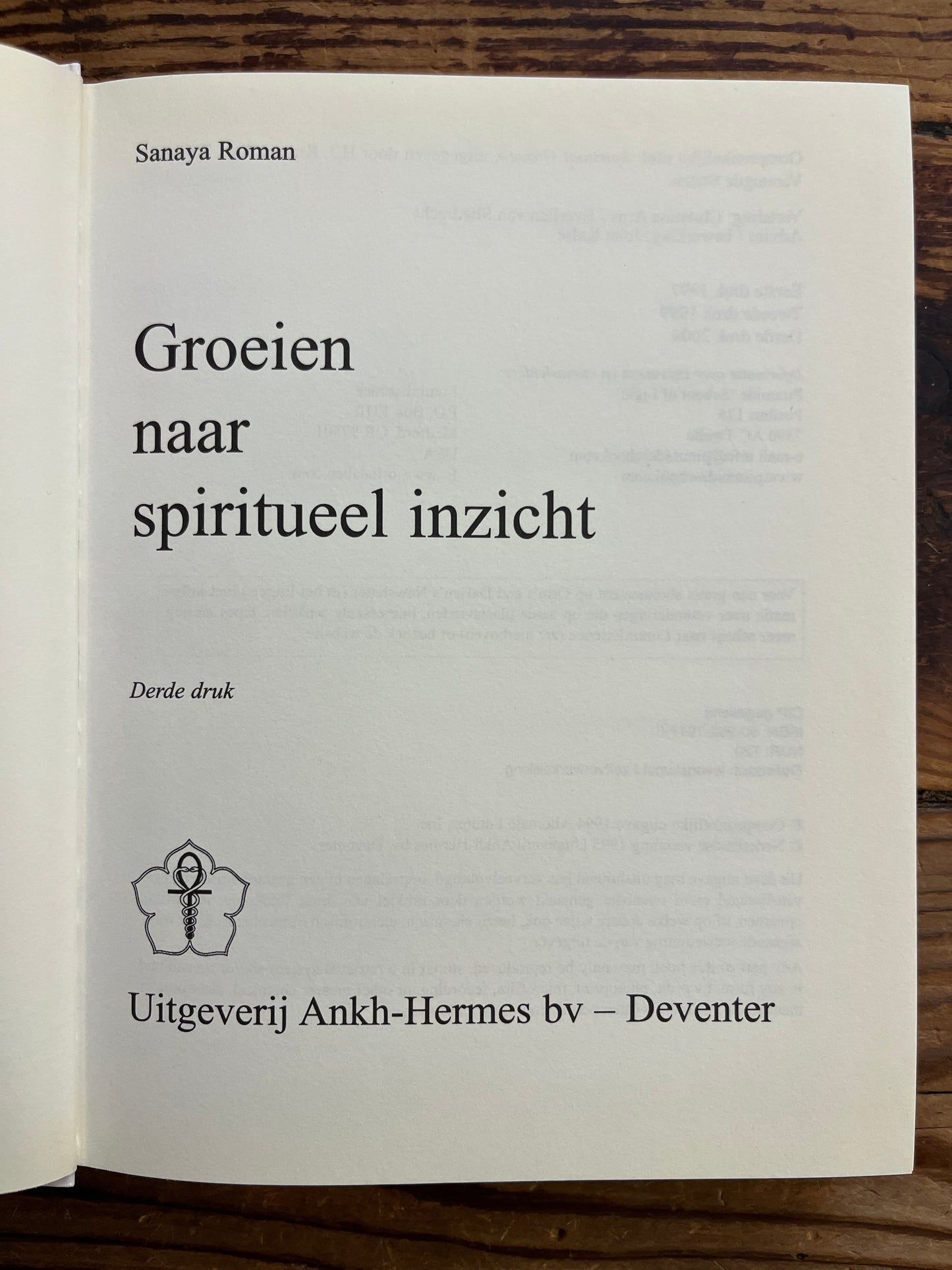Groeien naar spiritueel inzicht, Sanaya Roman