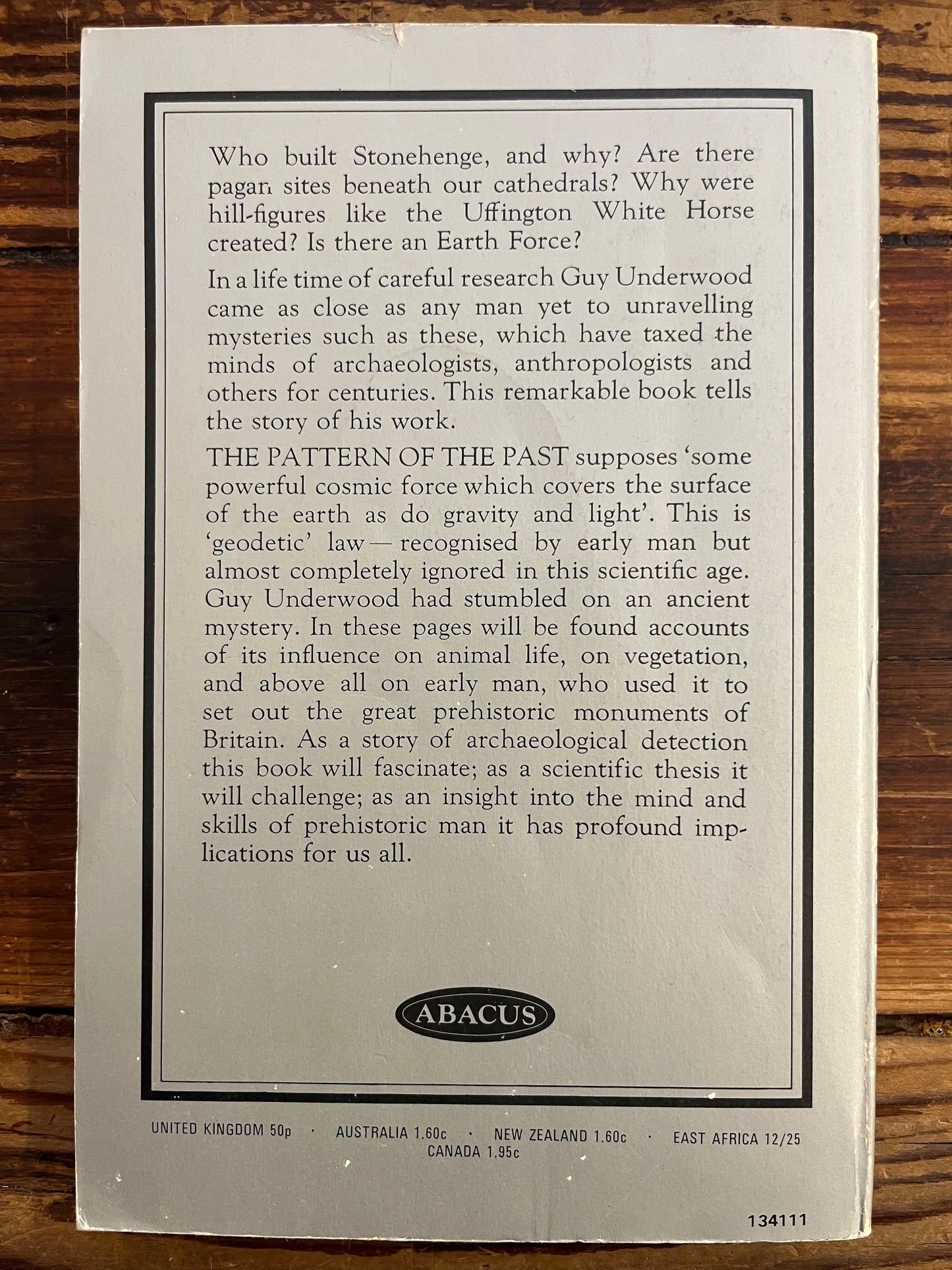The pattern of the past, Guy Underwood