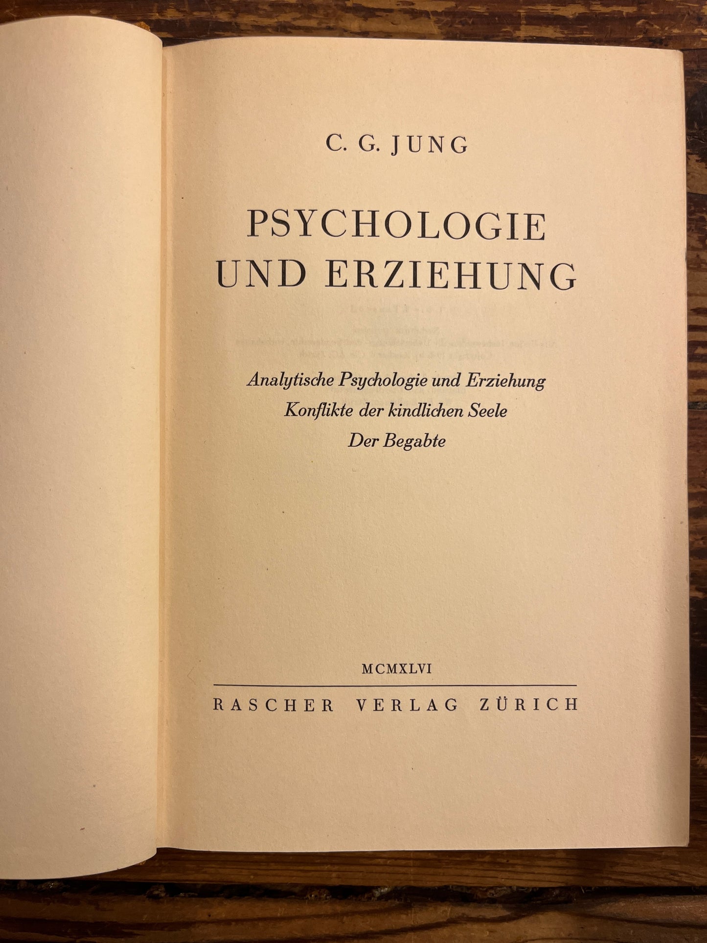 Psychologie und Erziehung, C.G. Jung