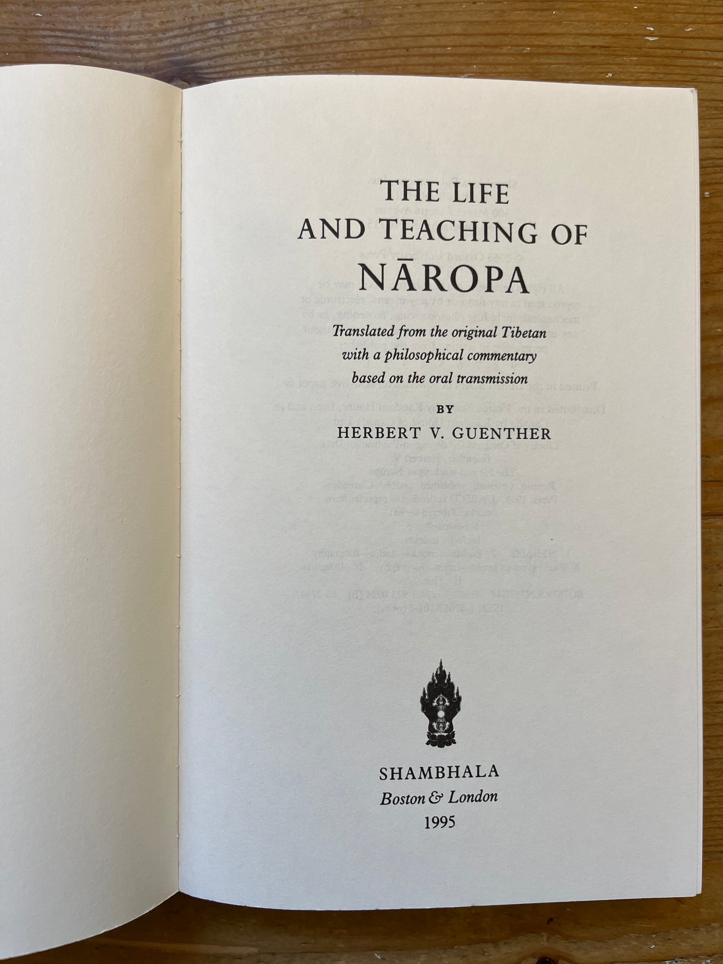 The life and teaching of Naropa