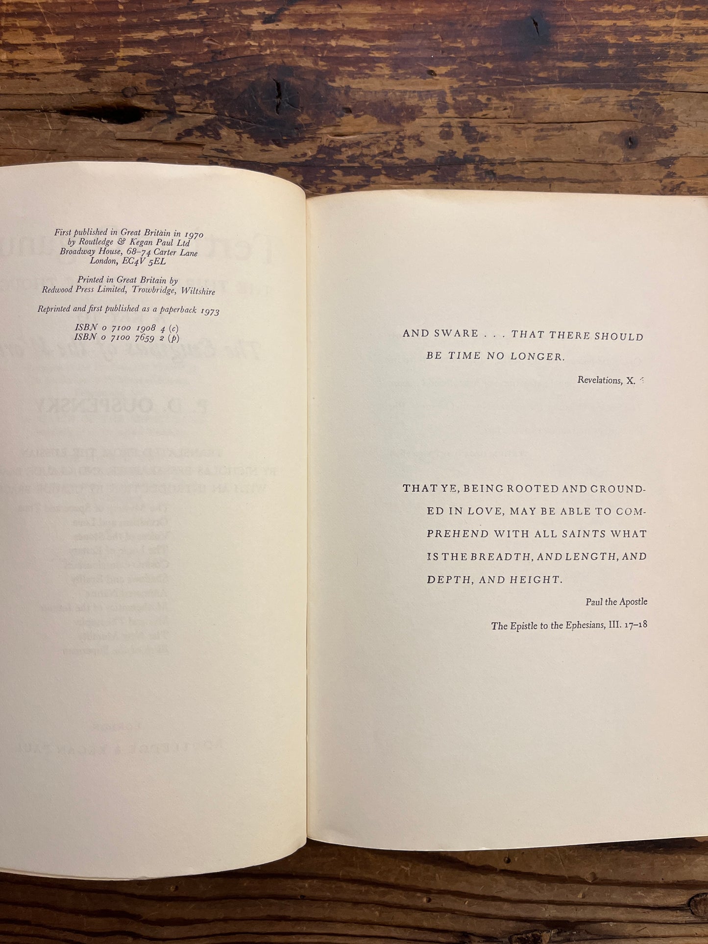 Tertium organum. A key to the Enigmas of the world, P.D. Ouspensky