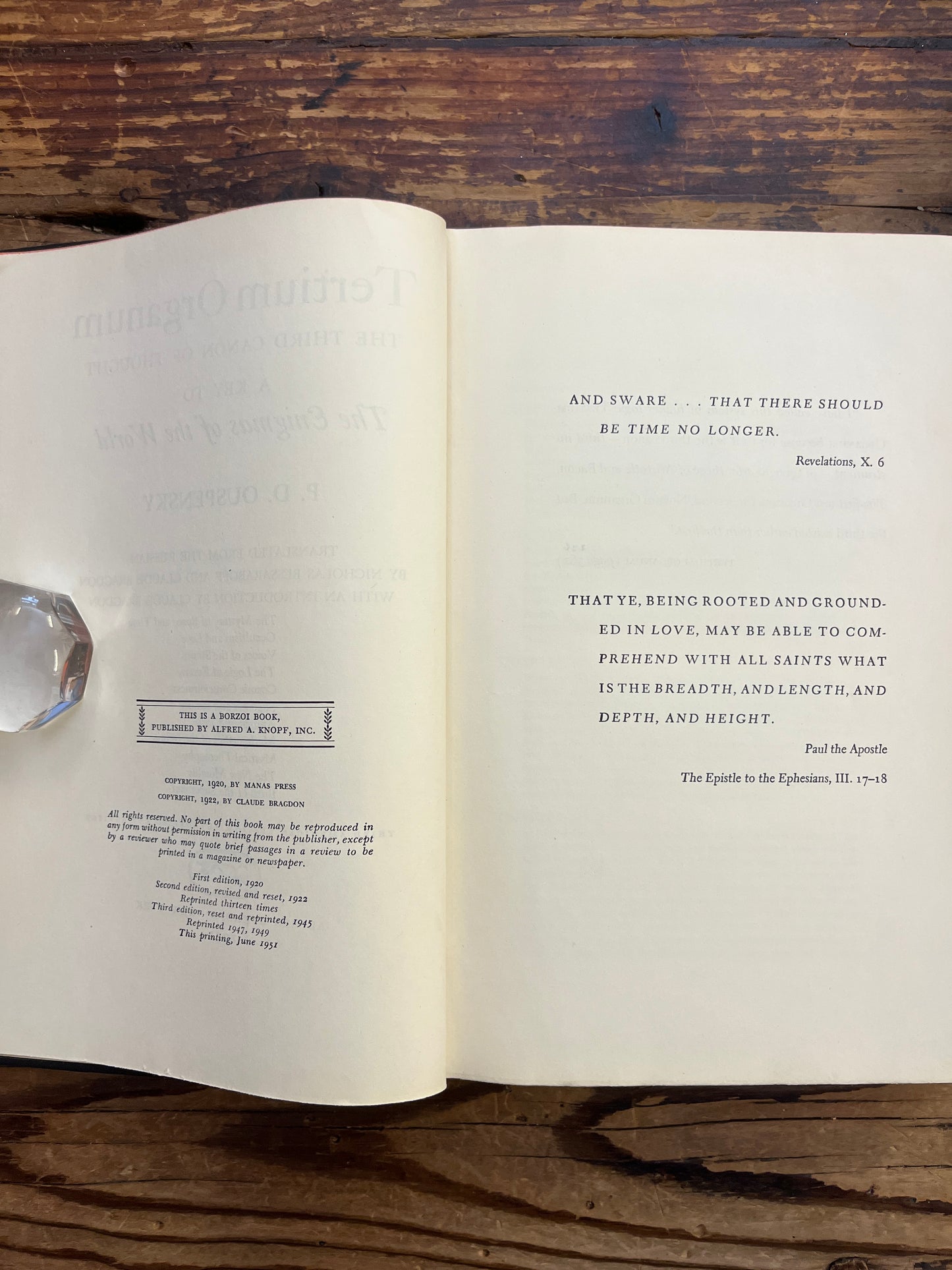 Tertium organum A key to the Enigmas of the world, P.D. Ouspensky
