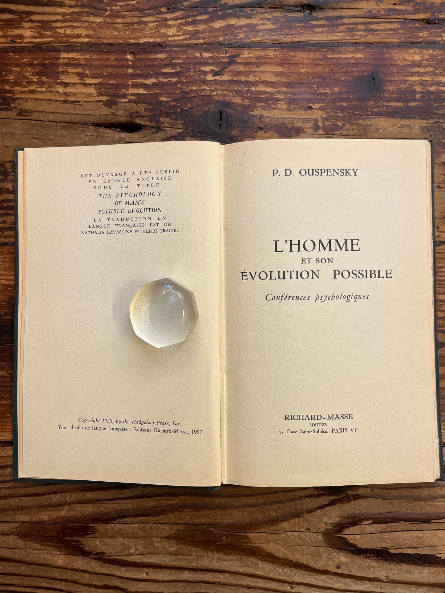 L’homme et son évolution possible, P.D. Ouspensky