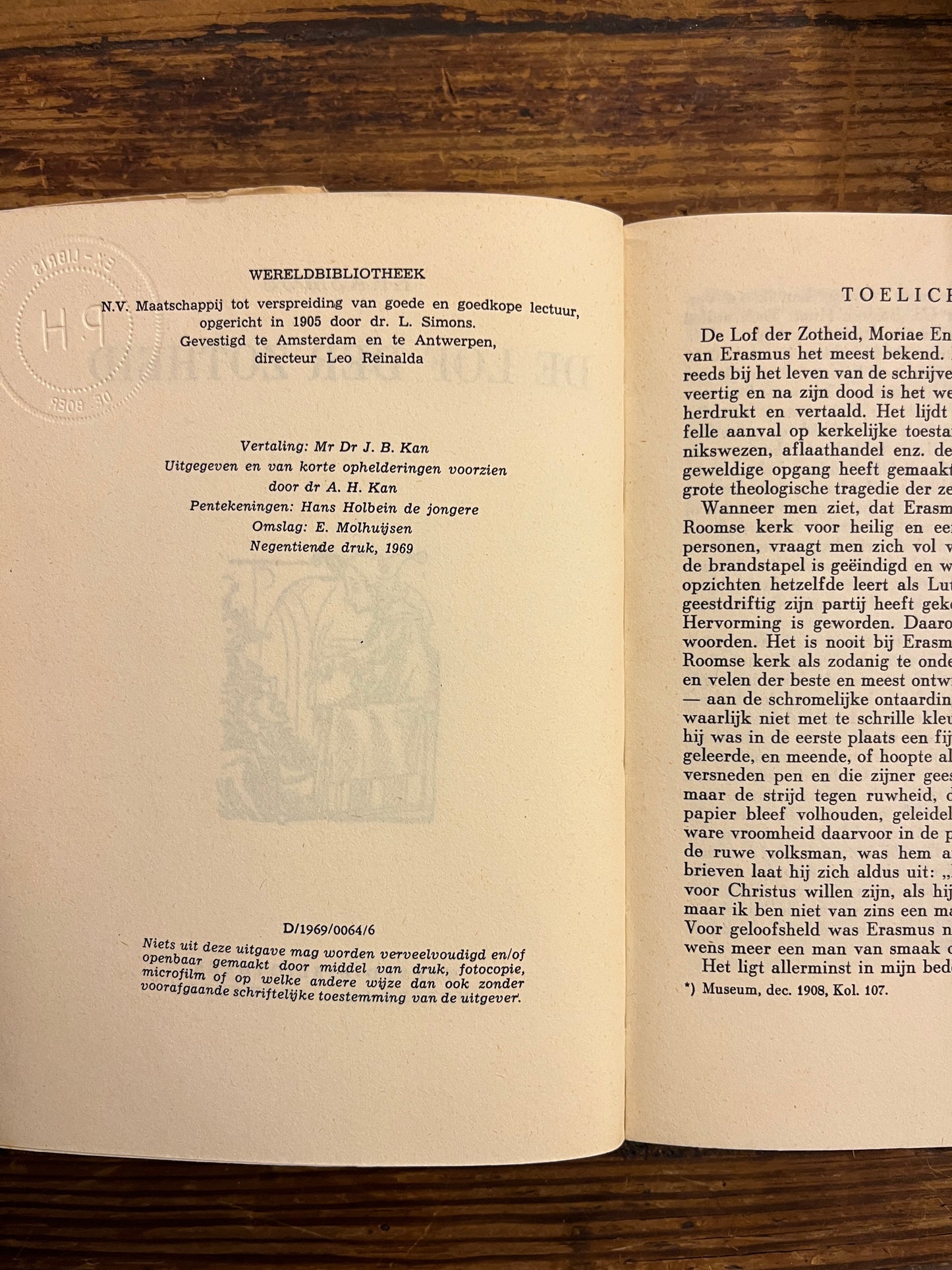 De lof der zotheid, Erasmus