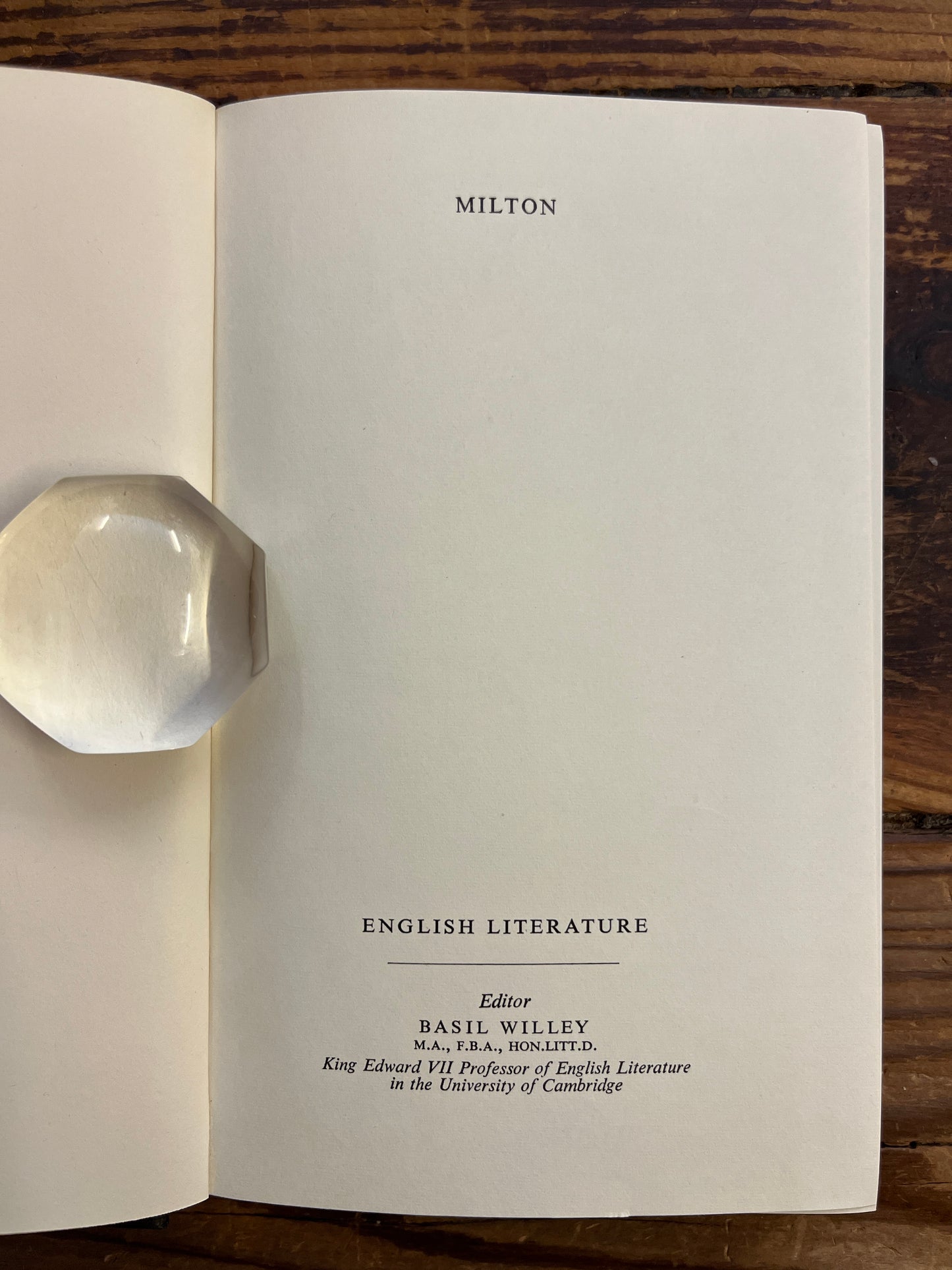 Milton, Davies Daiches