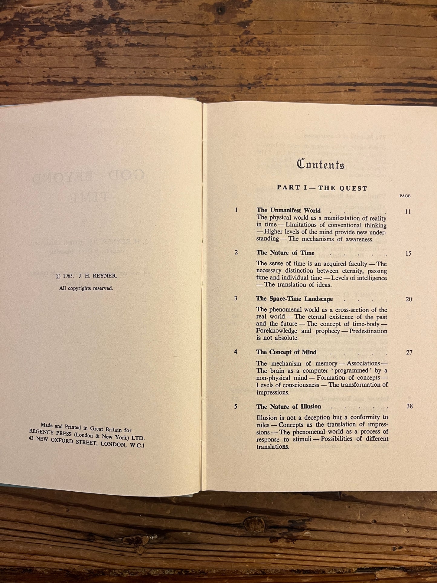 God beyond time, J.H. Reyner, First Edition, 1965