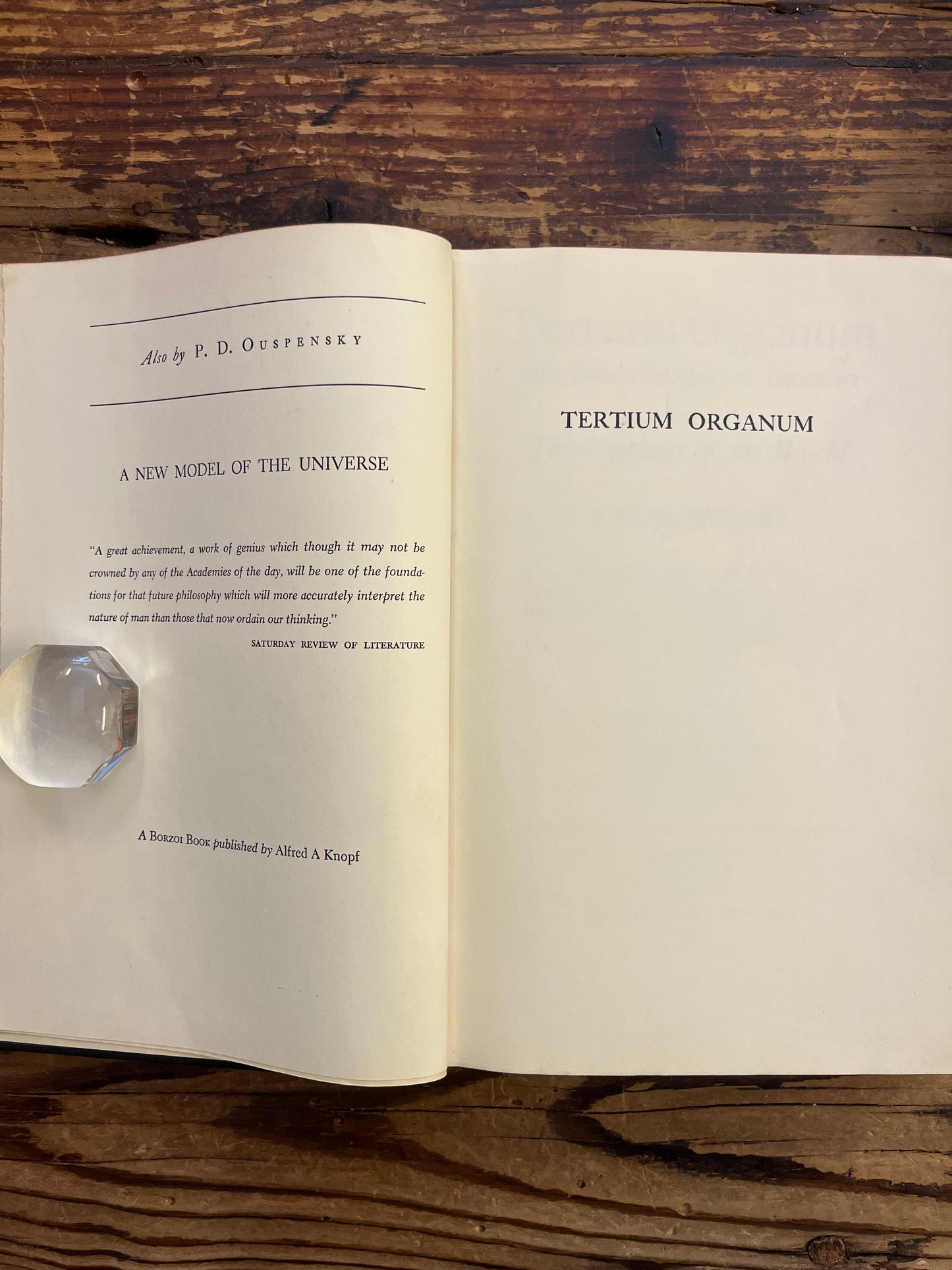 Tertium organum A key to the Enigmas of the world, P.D. Ouspensky