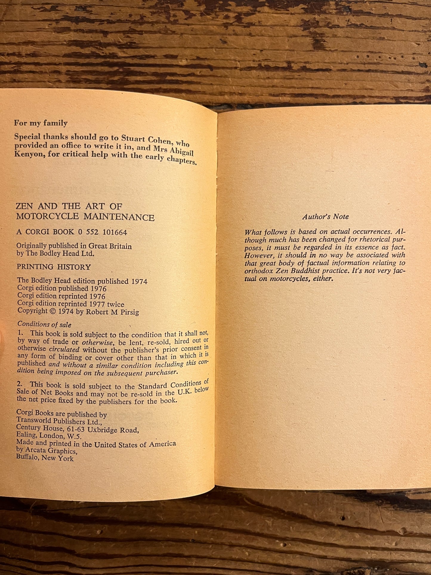 Zen and the art of motorcycle maintenance, Robert M Pirsig