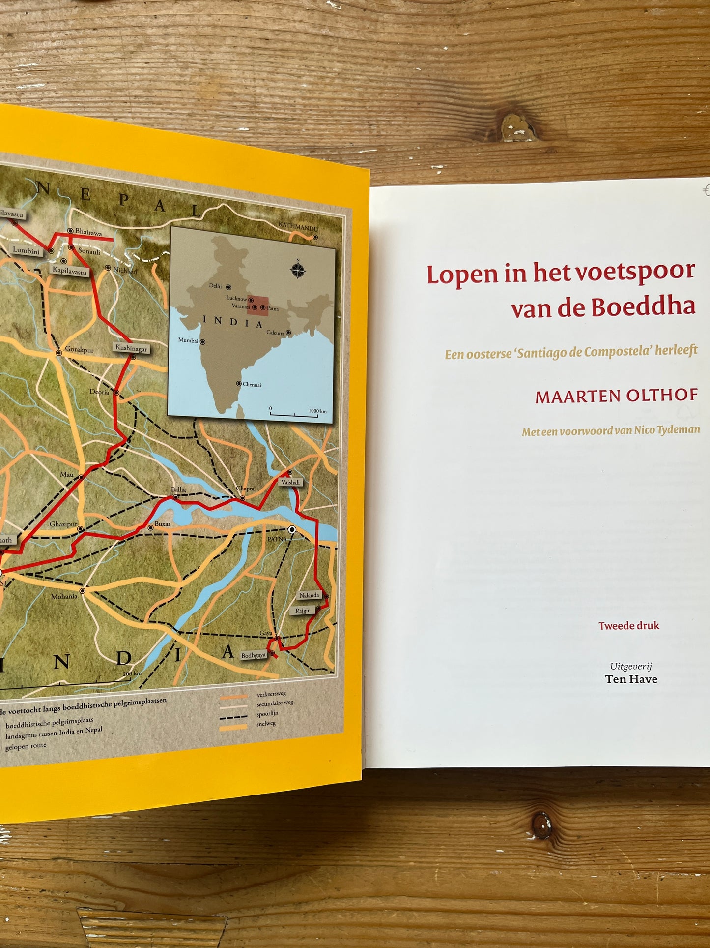 Lopen in de voetspoor van de Boeddha, Maarten Olthof