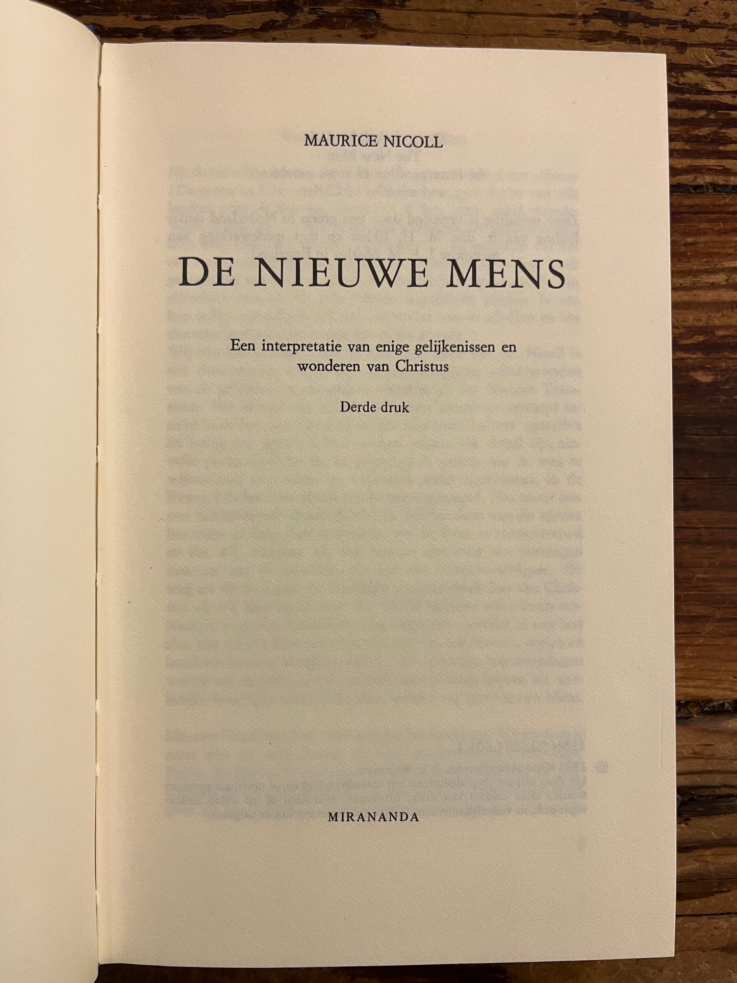 De nieuwe mens, Maurice Nicoll