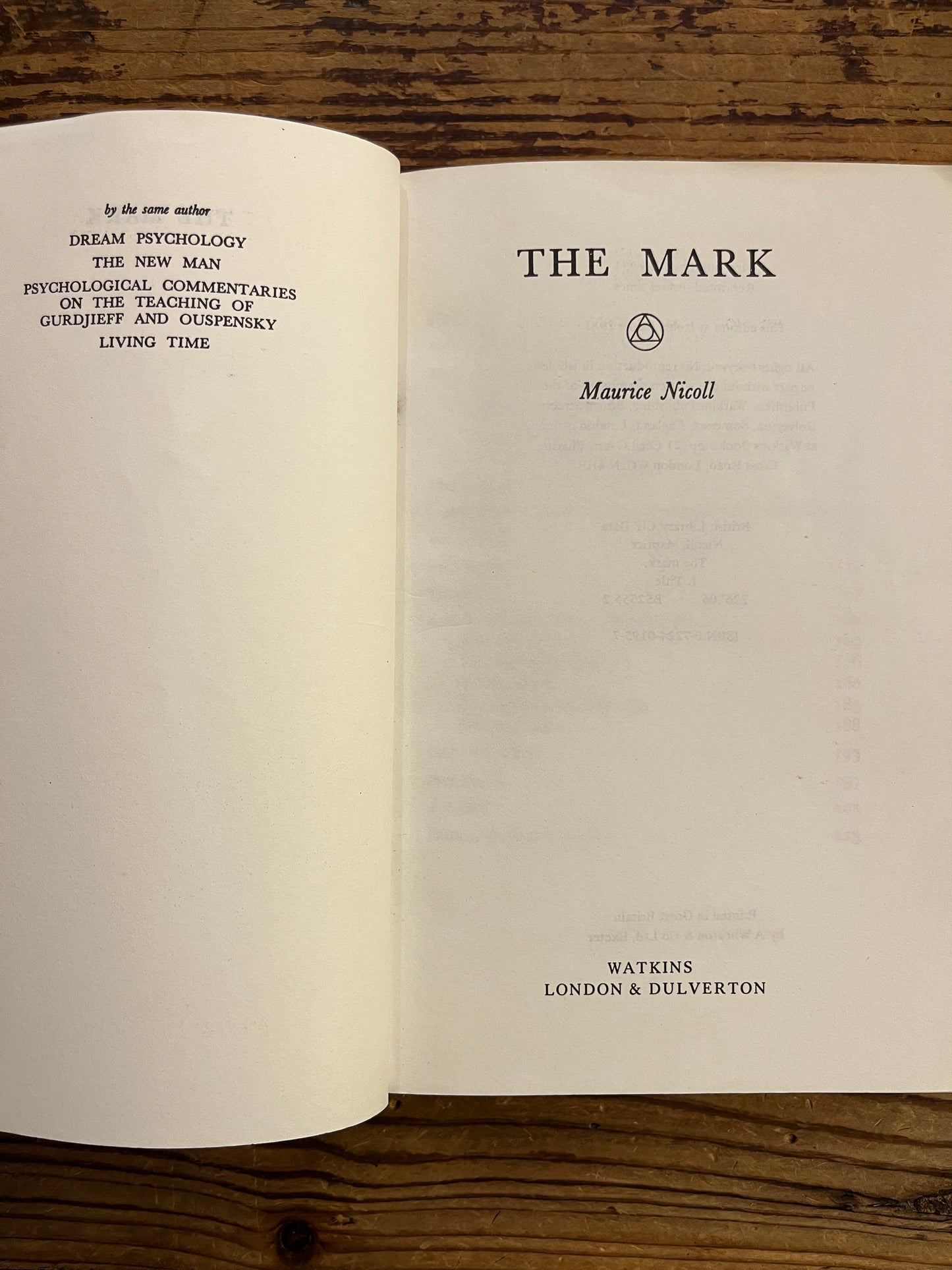 The Mark, Maurice Nicoll