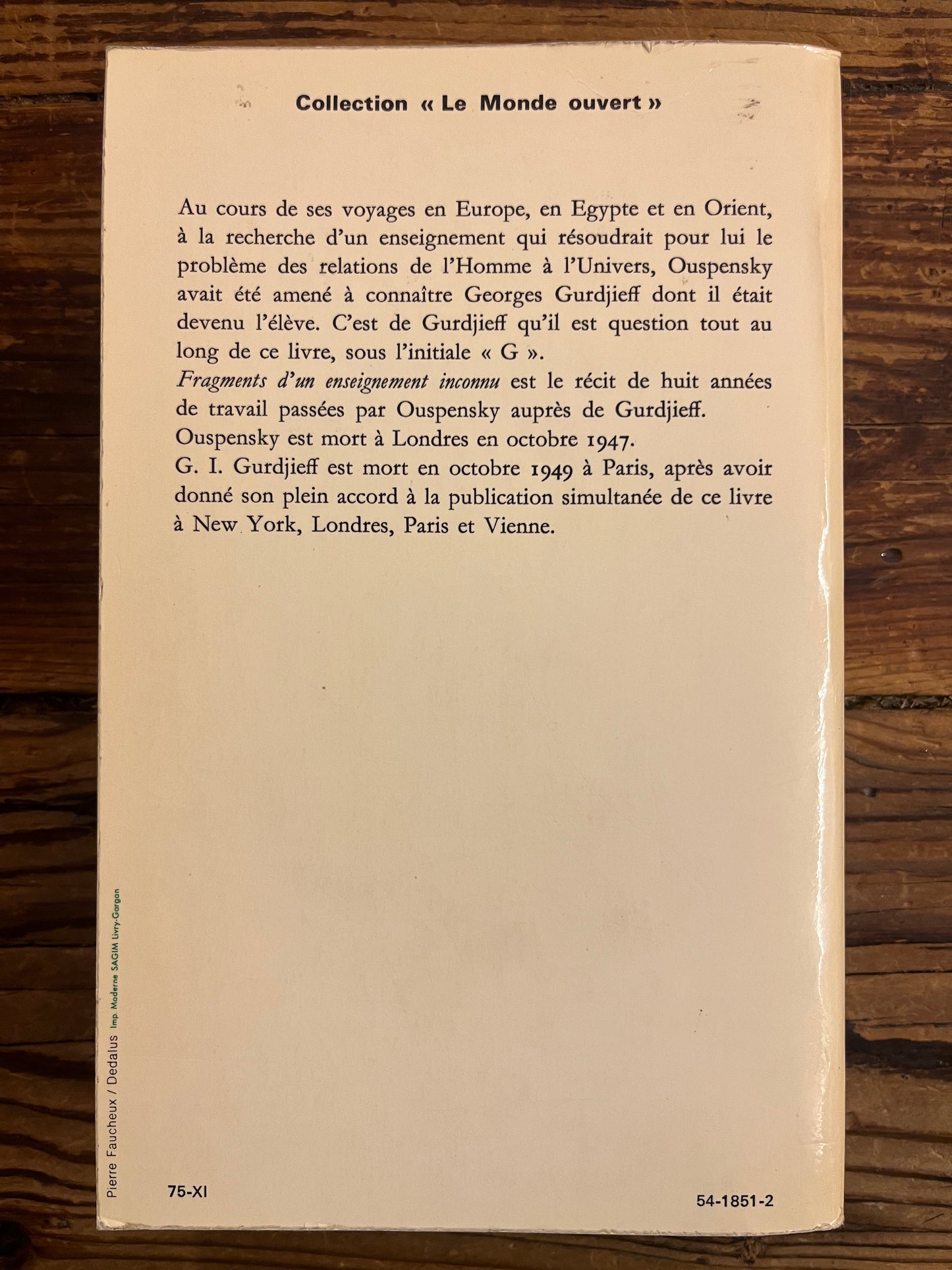 Fragments d’un enseignement inconnu, P.D. Ouspensky