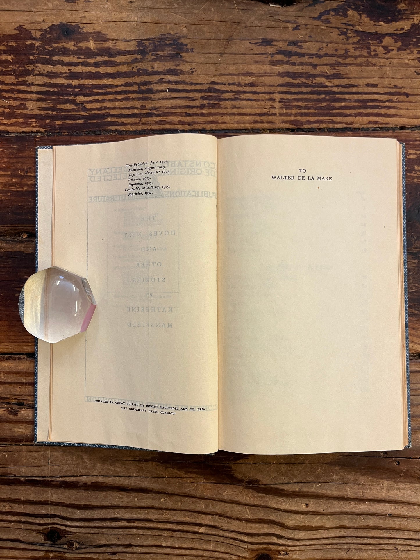 The Doves’ nest and other stories, Katherine Mansfield