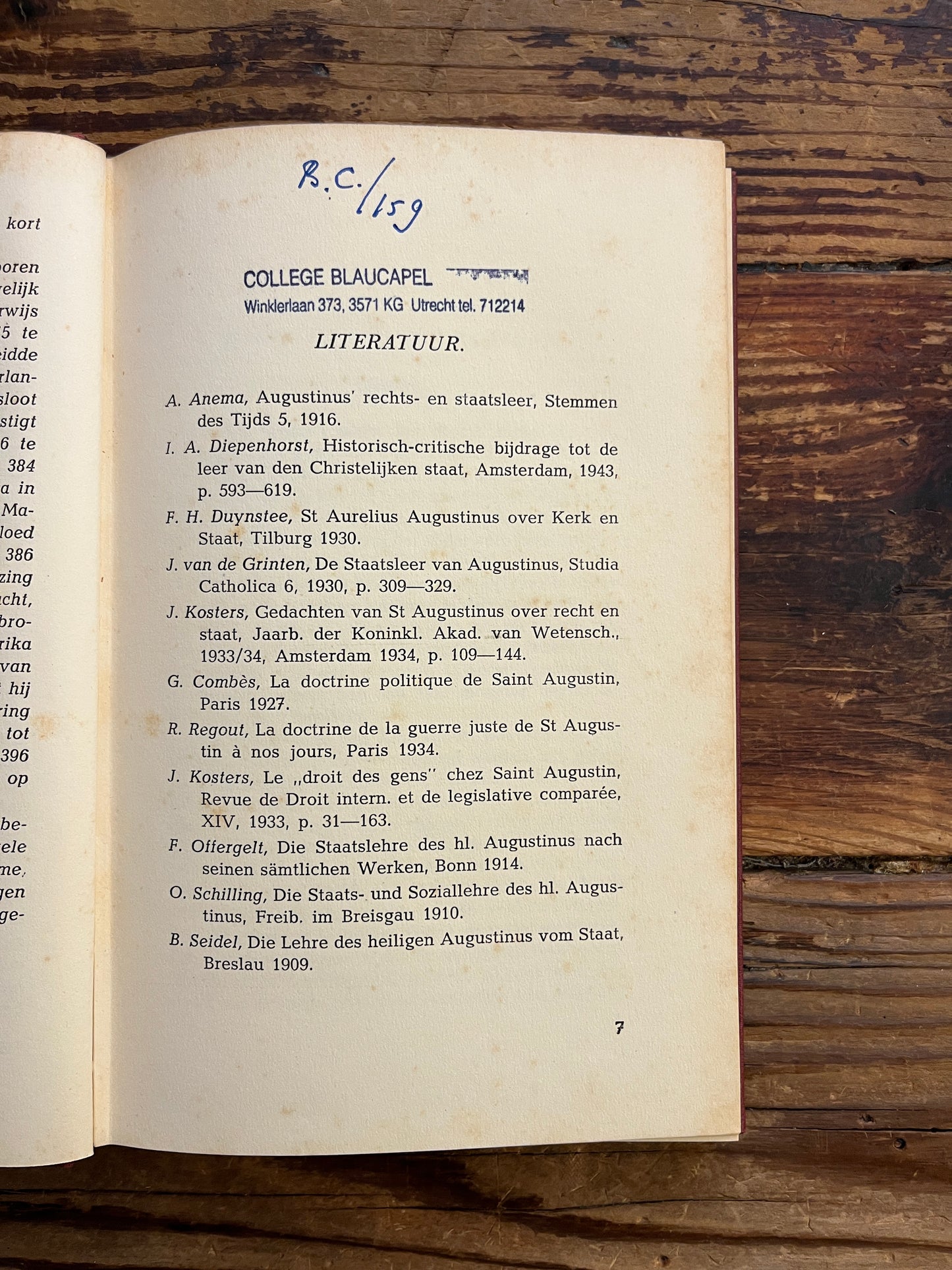 Augustinus, over den staat, Dr A.Sizoo