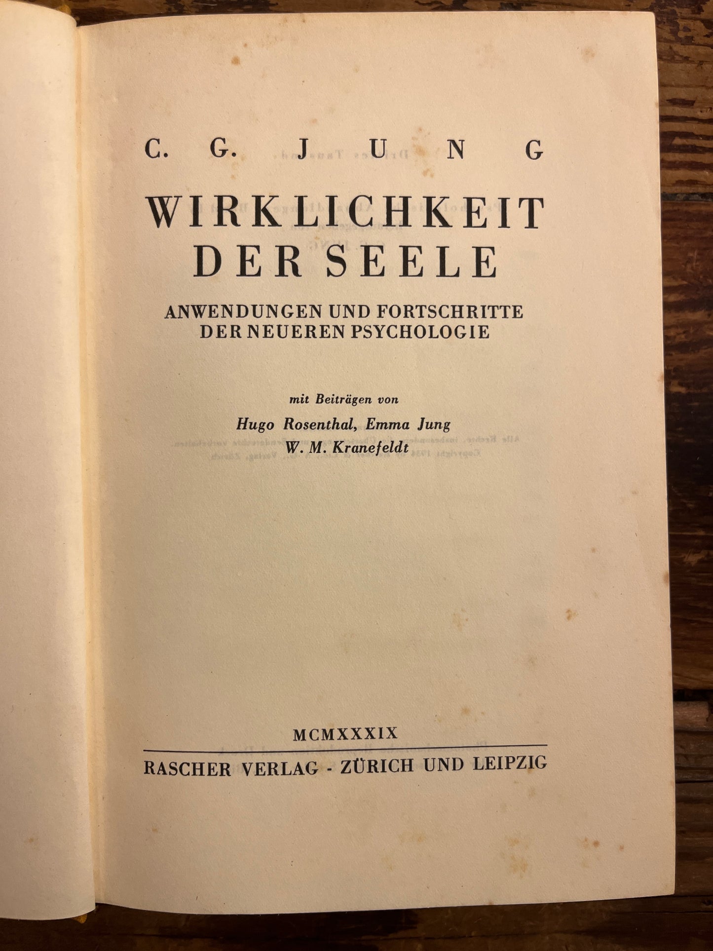 Wirklichtkeit der Seele, C.G. Jung