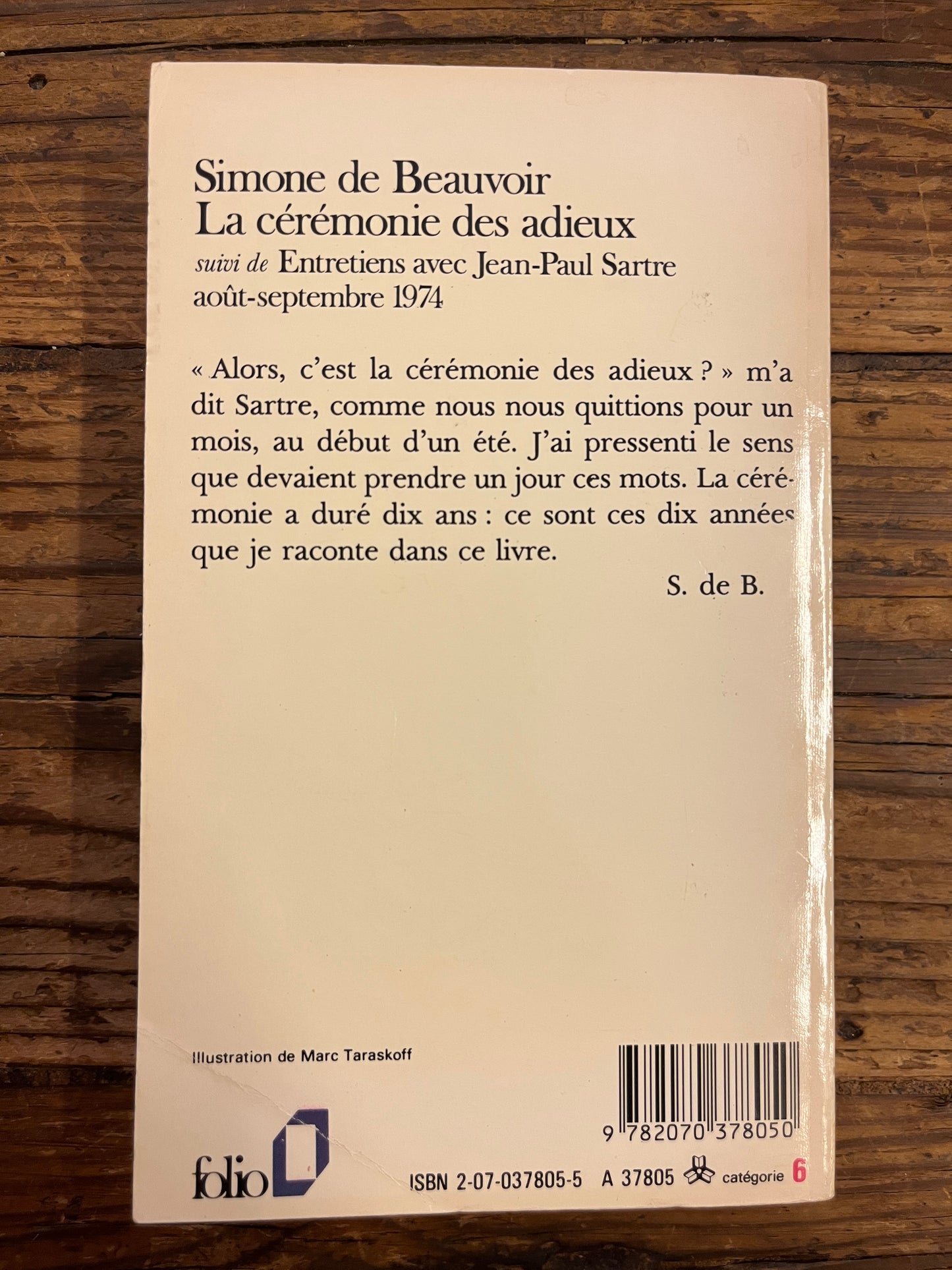 La cérémonie des adieux, Simone de Beauvoir