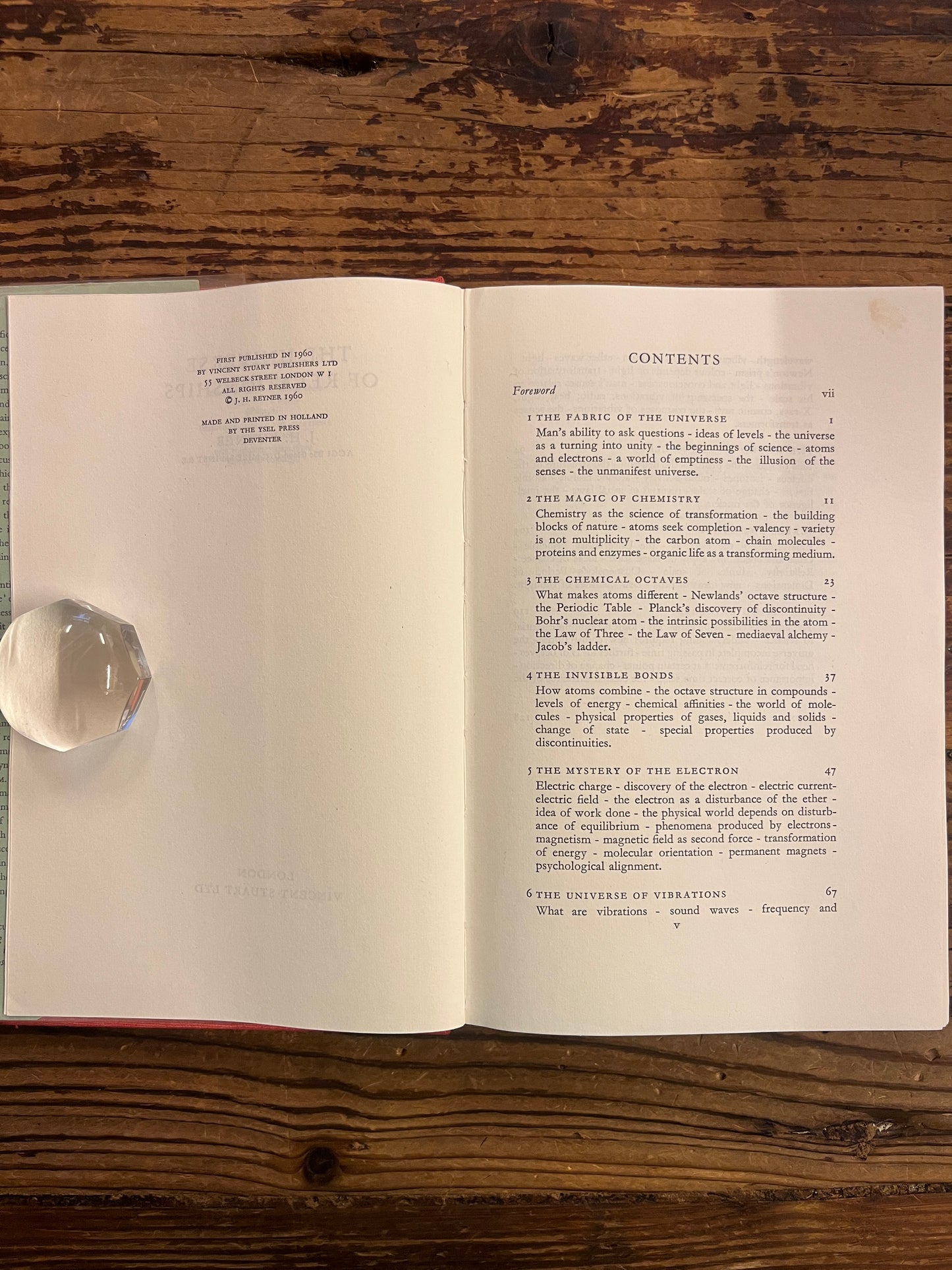 The Universe of relationships, J.H. Reyner