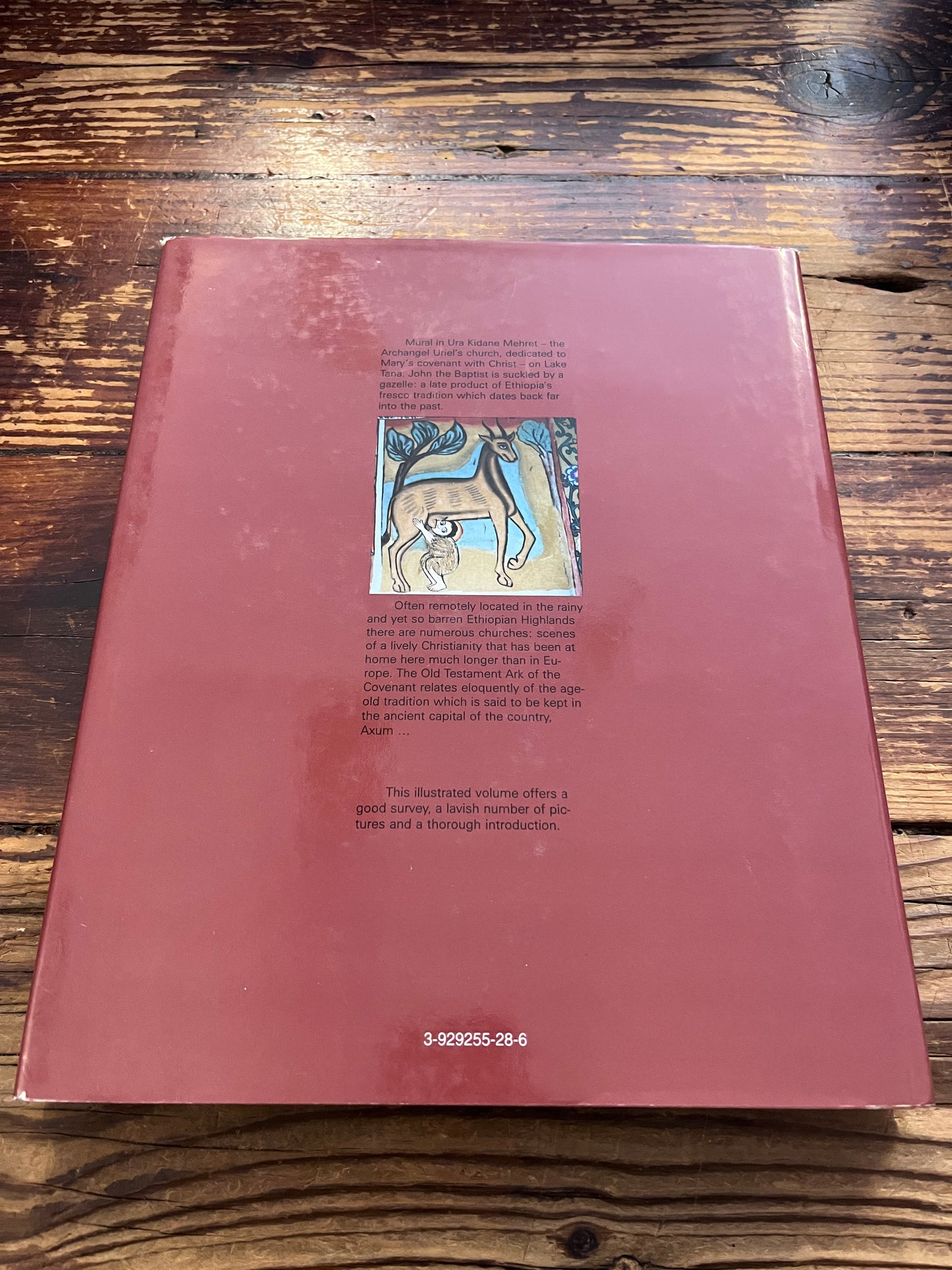 Book titled 'Ethiopia Christian Africa' by Ewald Hein and Brigitte Kleidt on a wooden surface