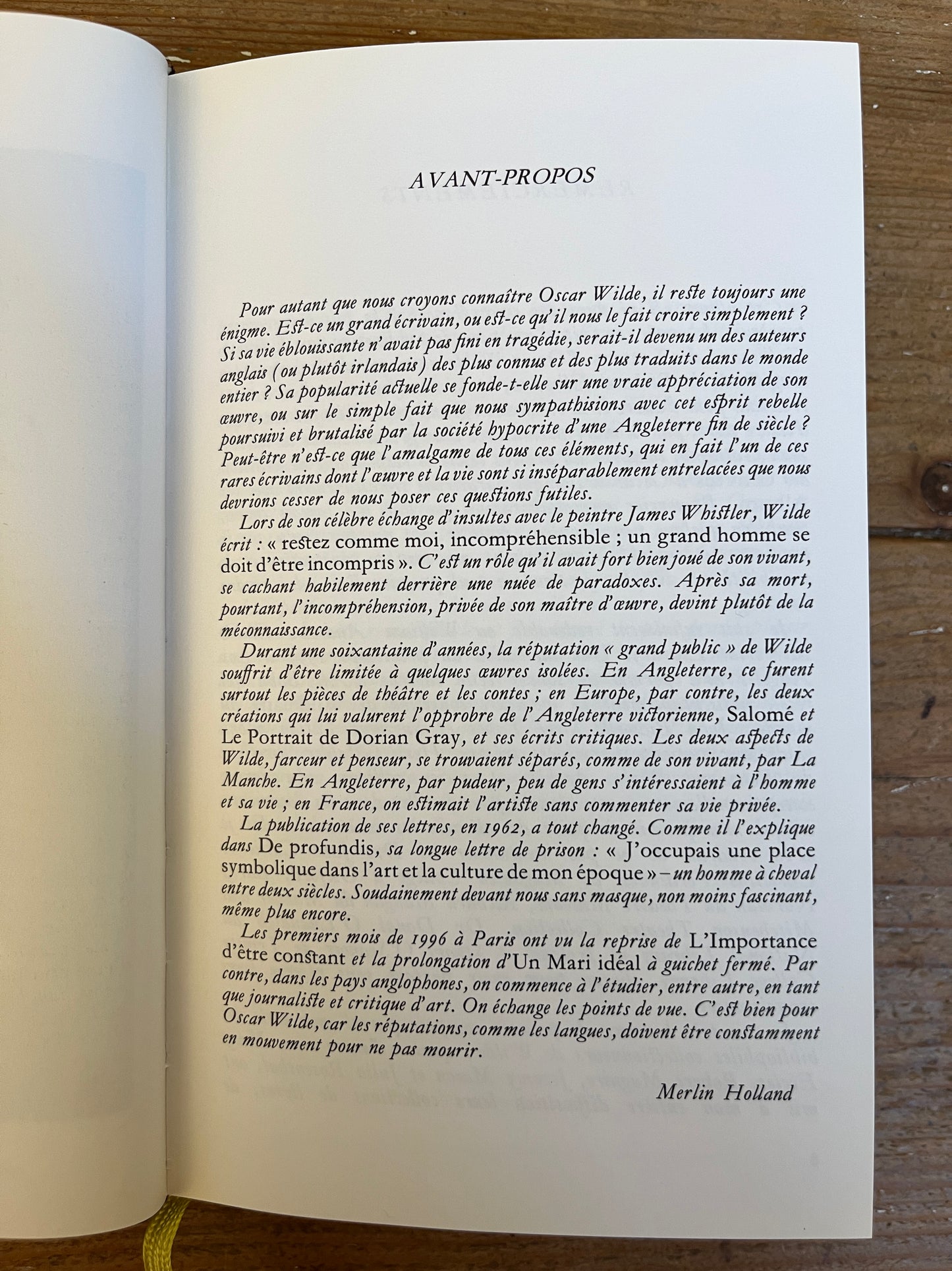 Album Wilde, Iconographie choisie et commentée par Jean Gattégno et Merlin Holland