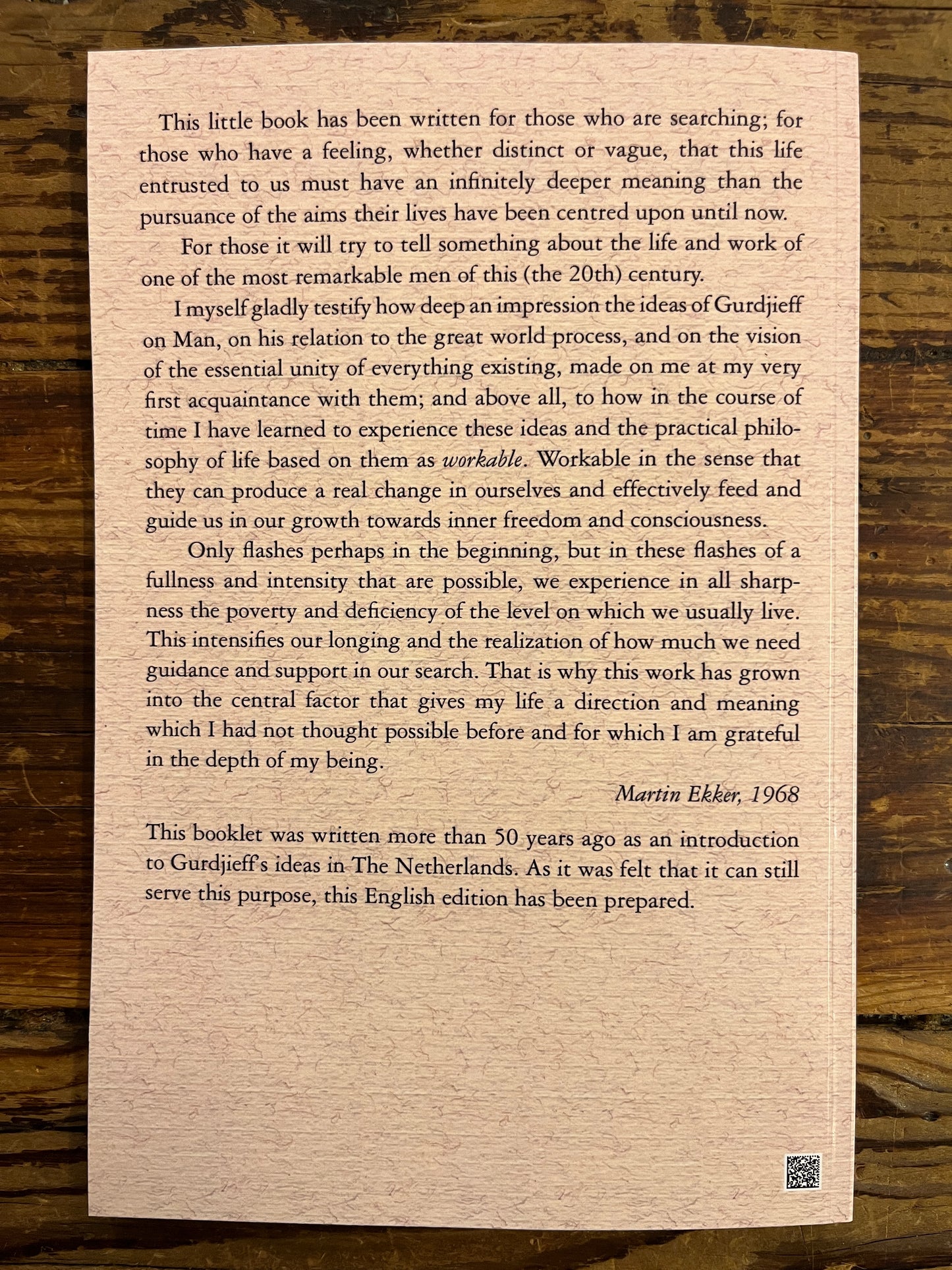 Gurdjieff The Man and his Work, Martin Ekker