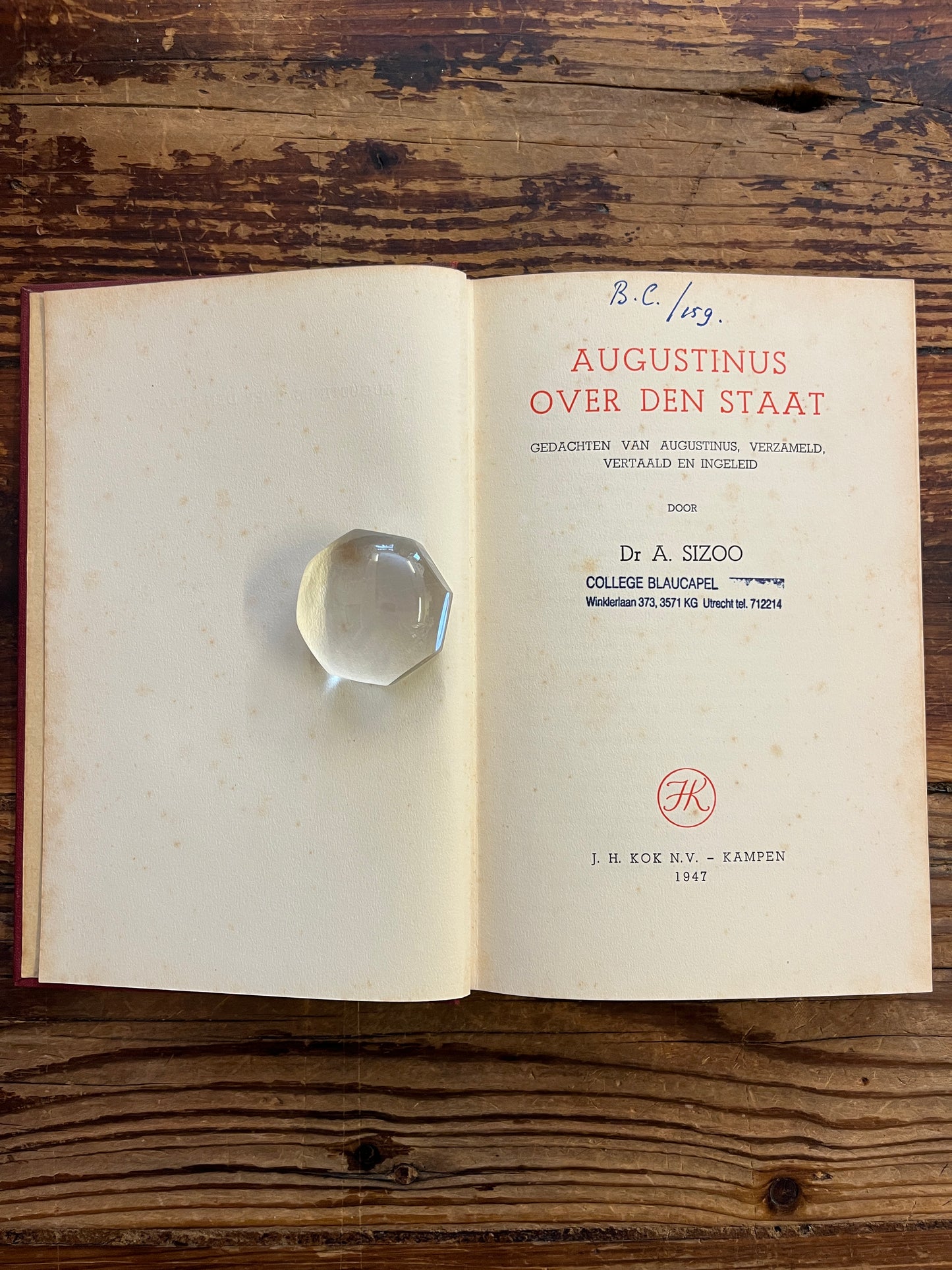 Augustinus, over den staat, Dr A.Sizoo