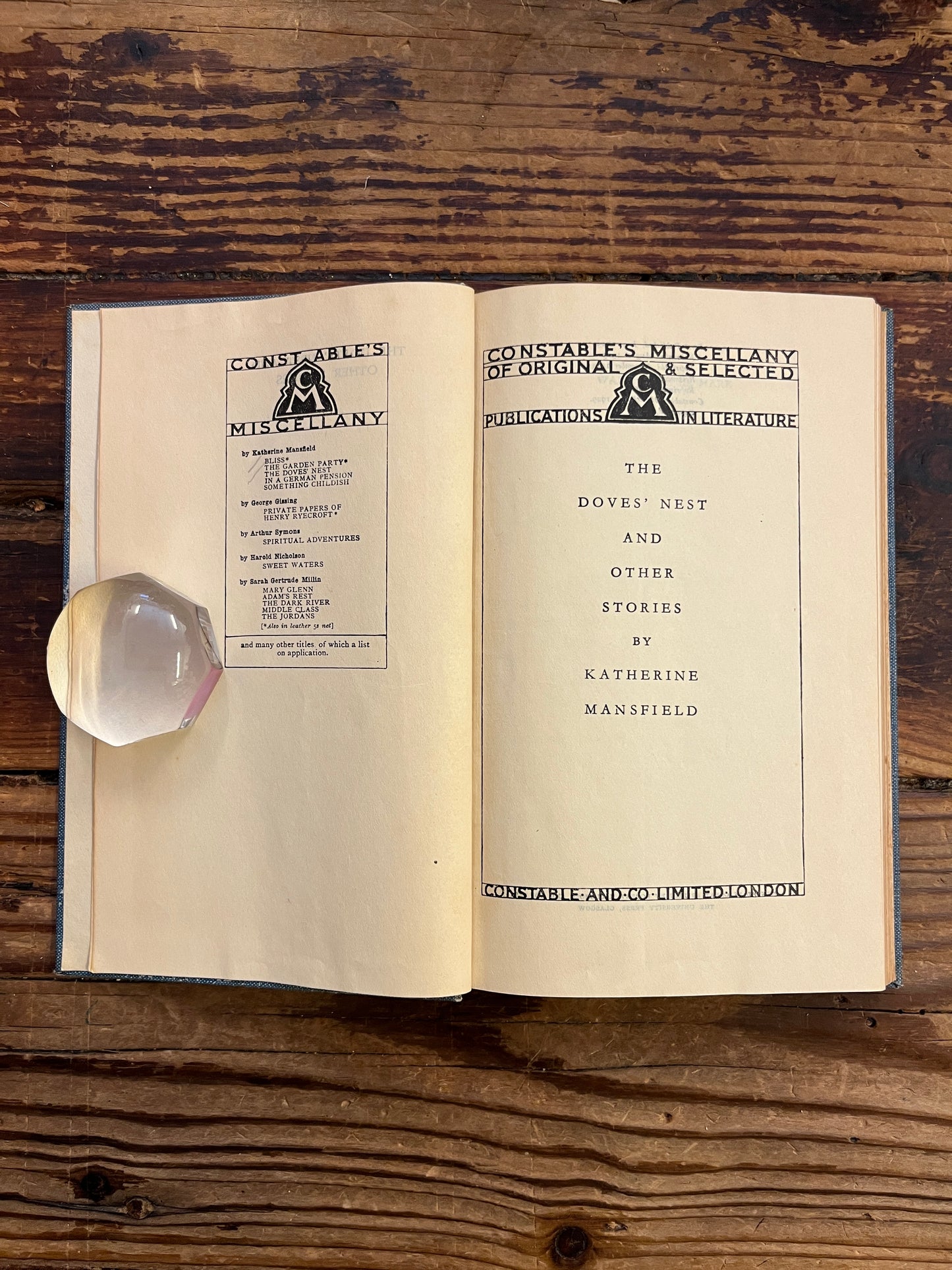 The Doves’ nest and other stories, Katherine Mansfield