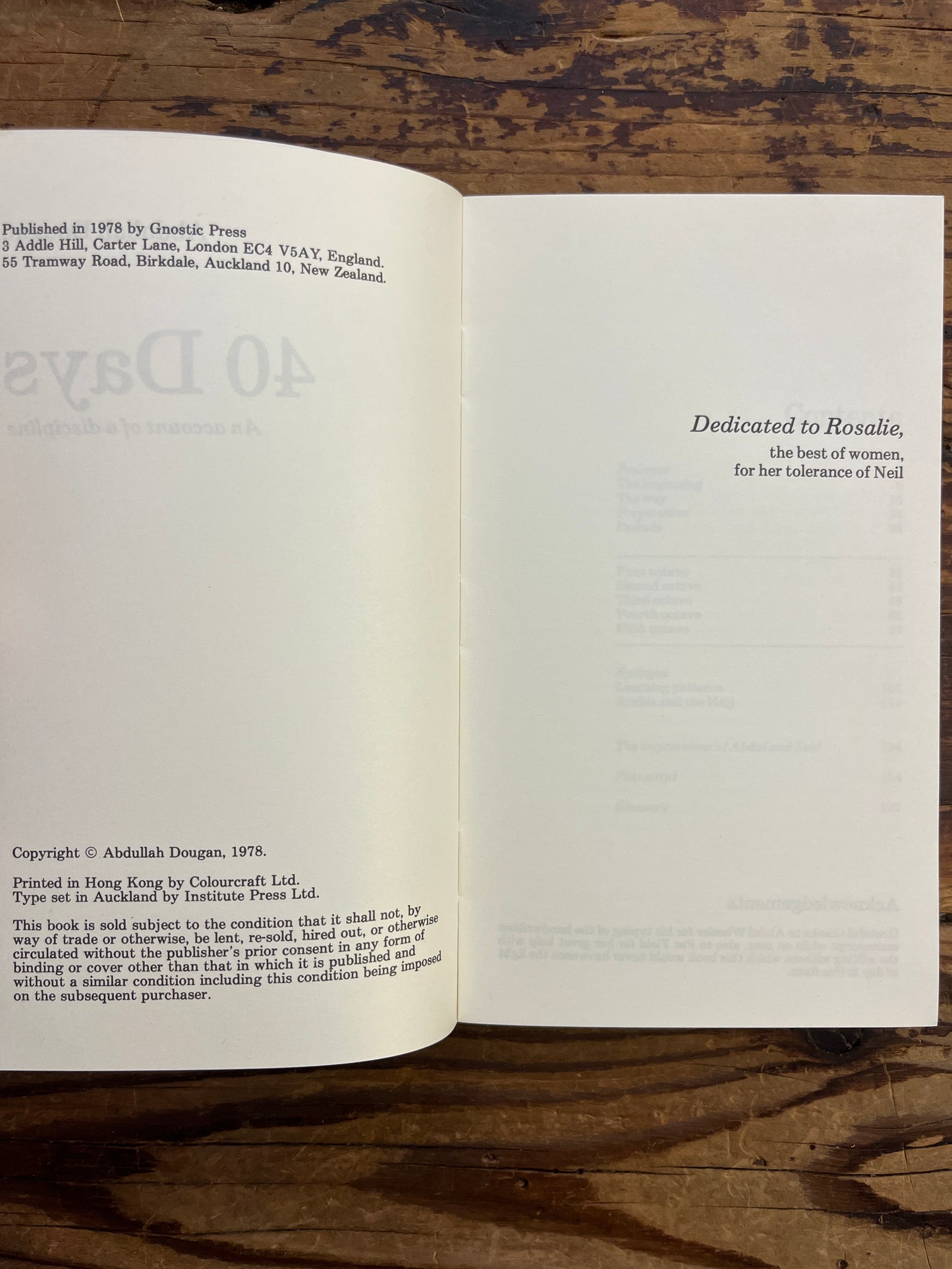 40 Days, an account of a discipline, Abdullah Dougan