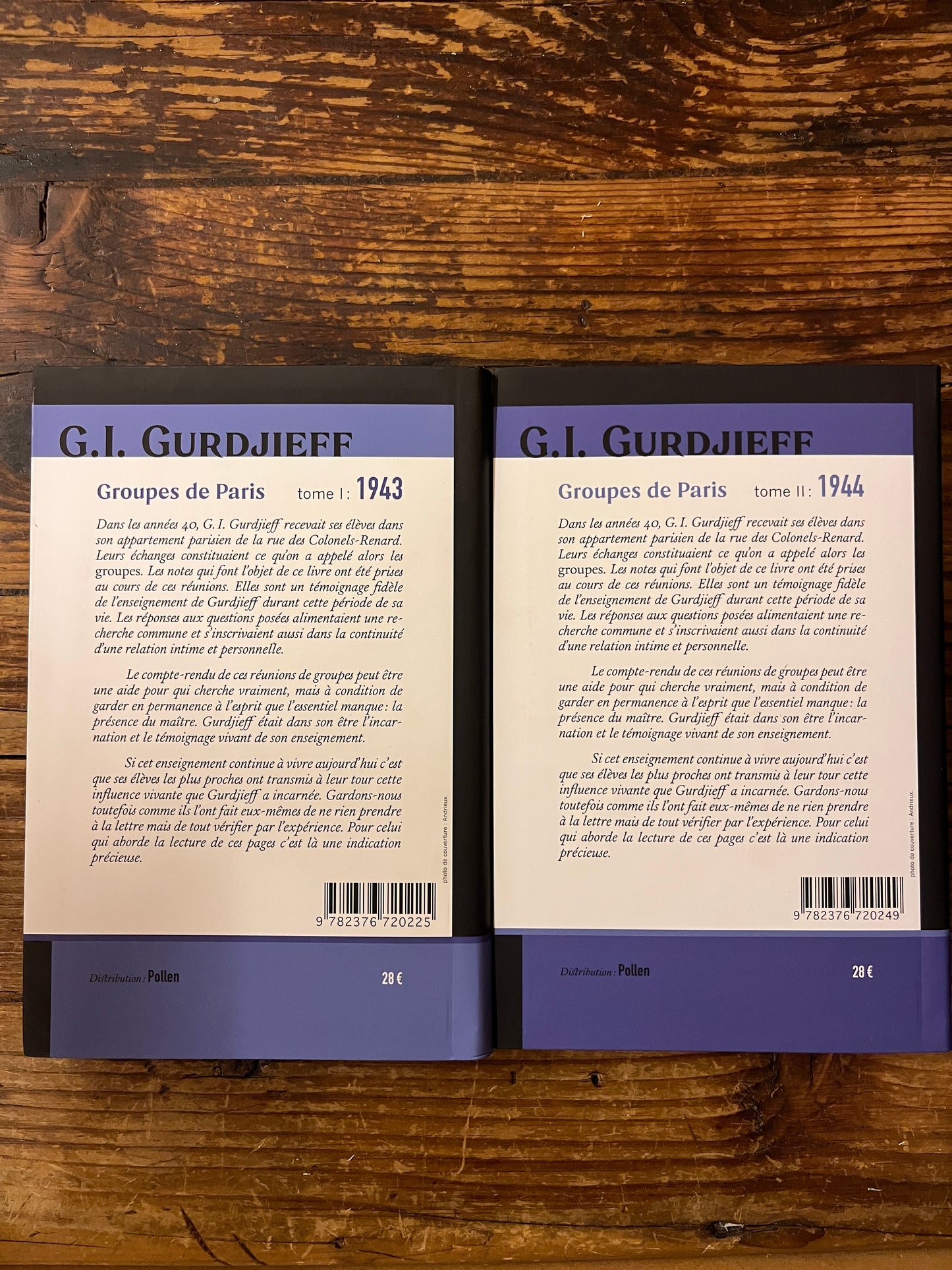 G.I. Gurdjieff, Groupes de Paris 1943 et 1944, DEUX LIVRES