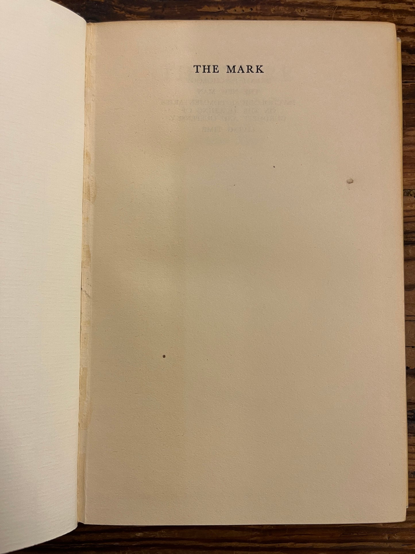 The Mark, Maurice Nicoll, First Edition, 2nd impression
